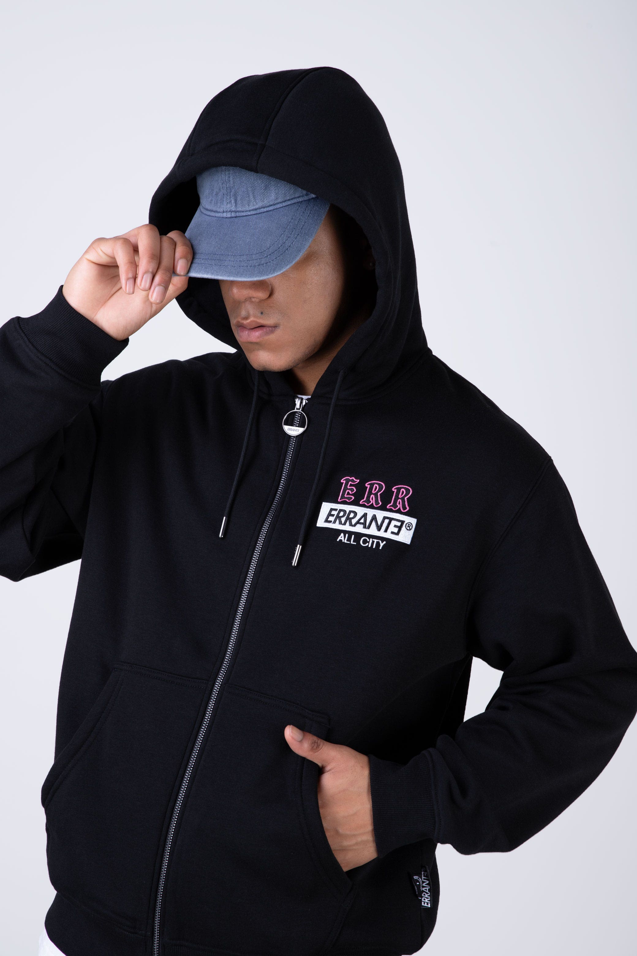Poleron Zip Real Negro ERRANTE