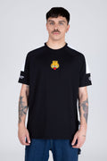 Polera Manga Corta Garfield Sticking Out Negro ERRANTE