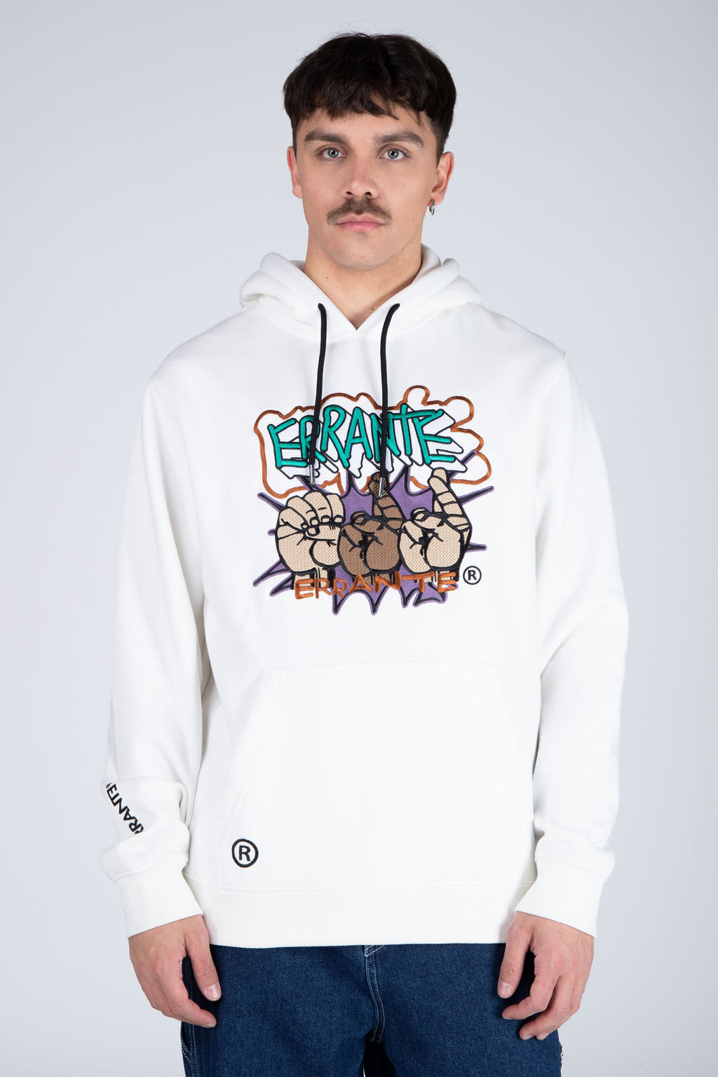 Poleron Hood Force Blanco ERRANTE