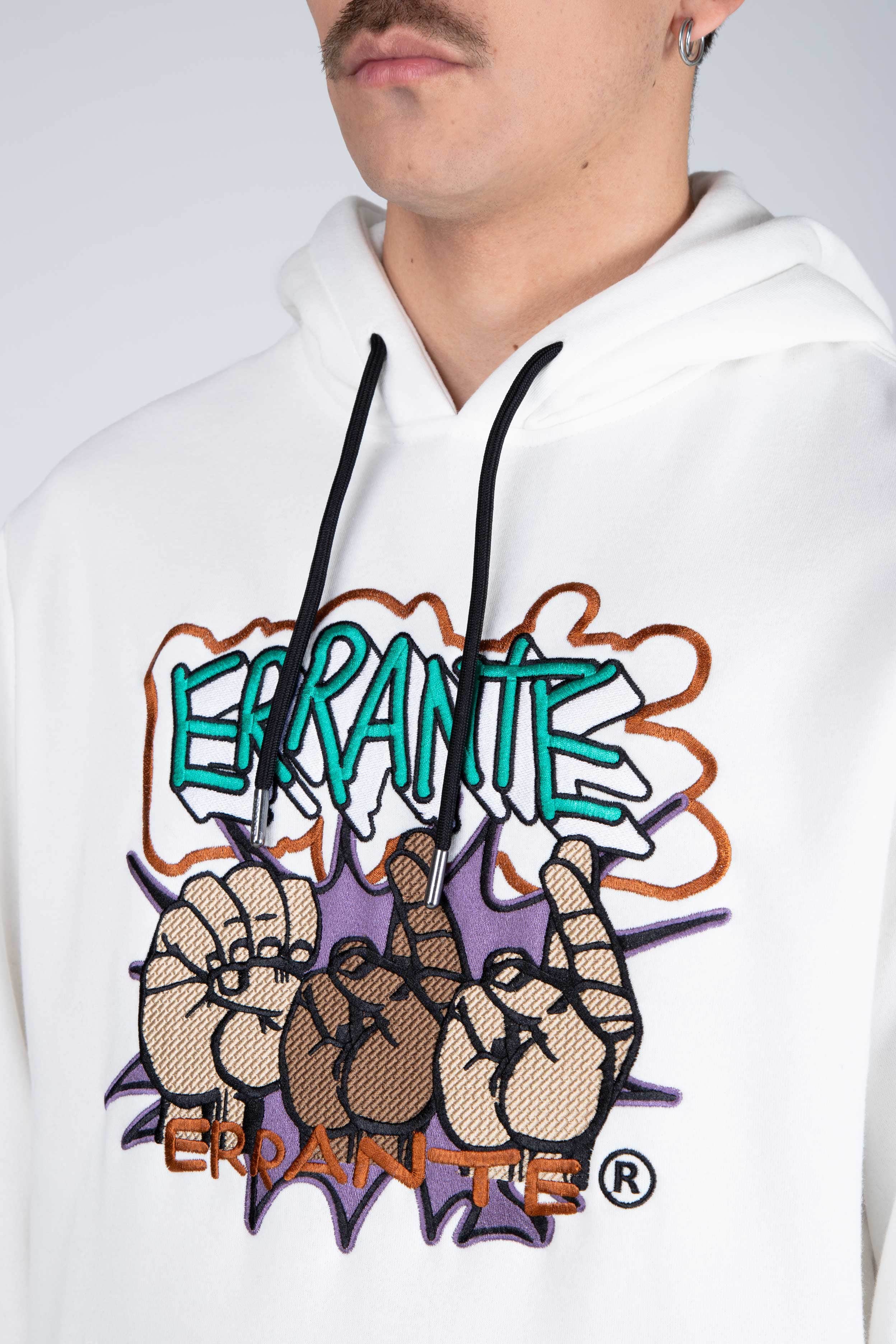 Poleron Hood Force Blanco ERRANTE