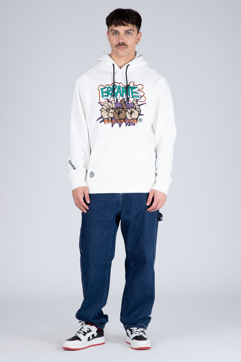 Poleron Hood Force Blanco ERRANTE