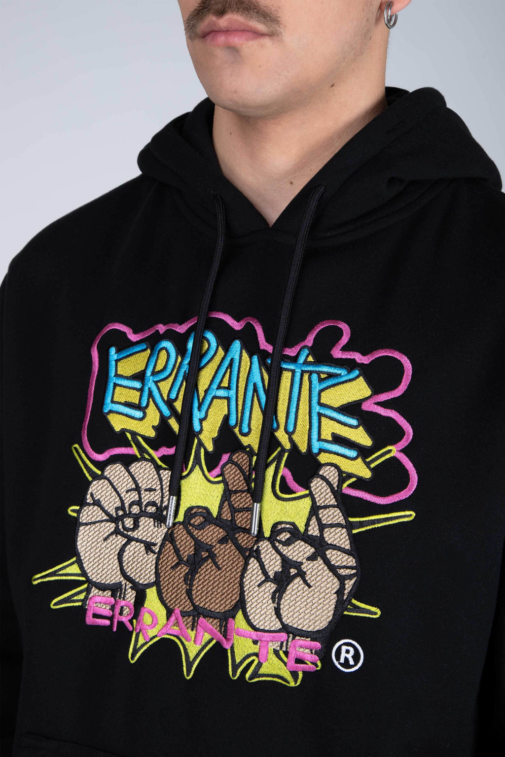 Poleron Hood Force Negro ERRANTE
