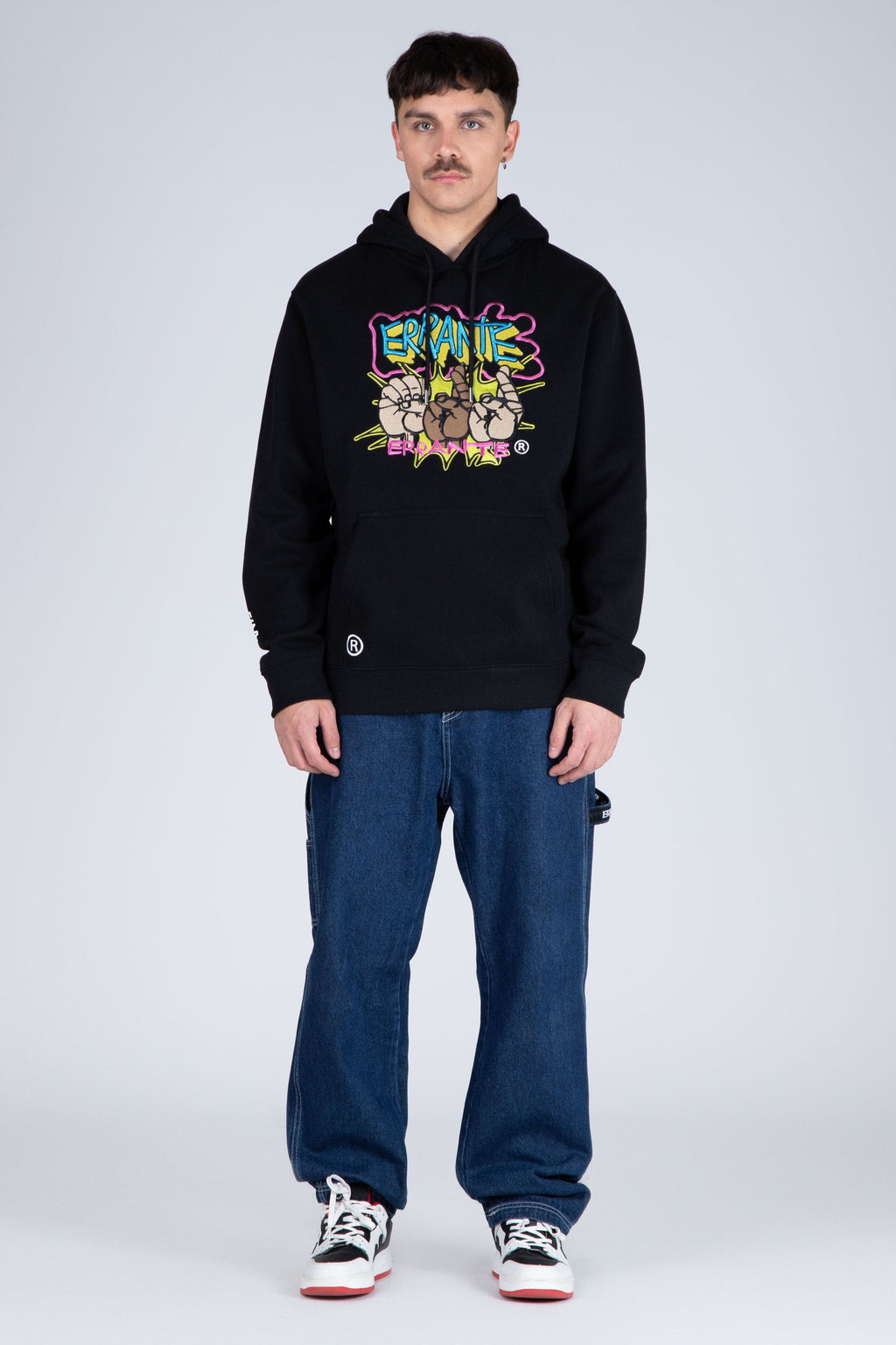 Poleron Hood Force Negro ERRANTE