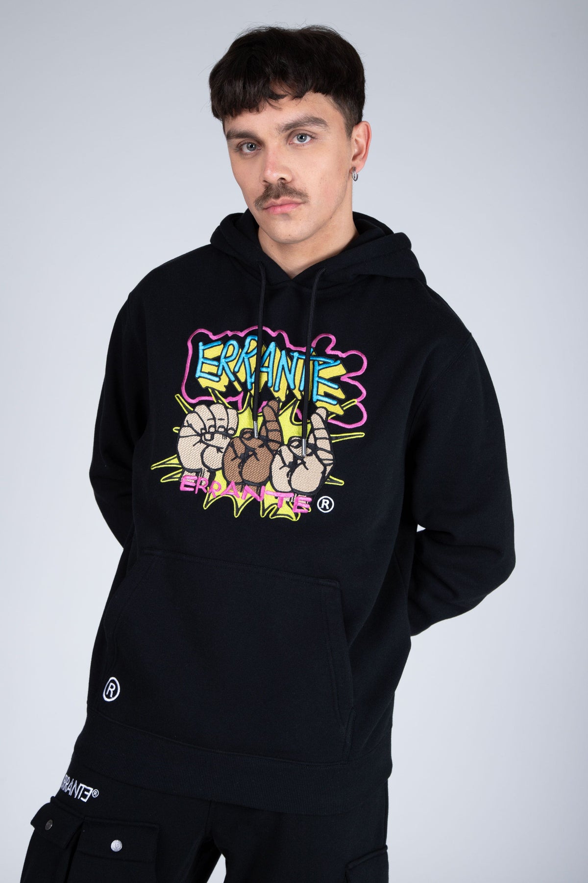 Poleron Hood Force Negro ERRANTE