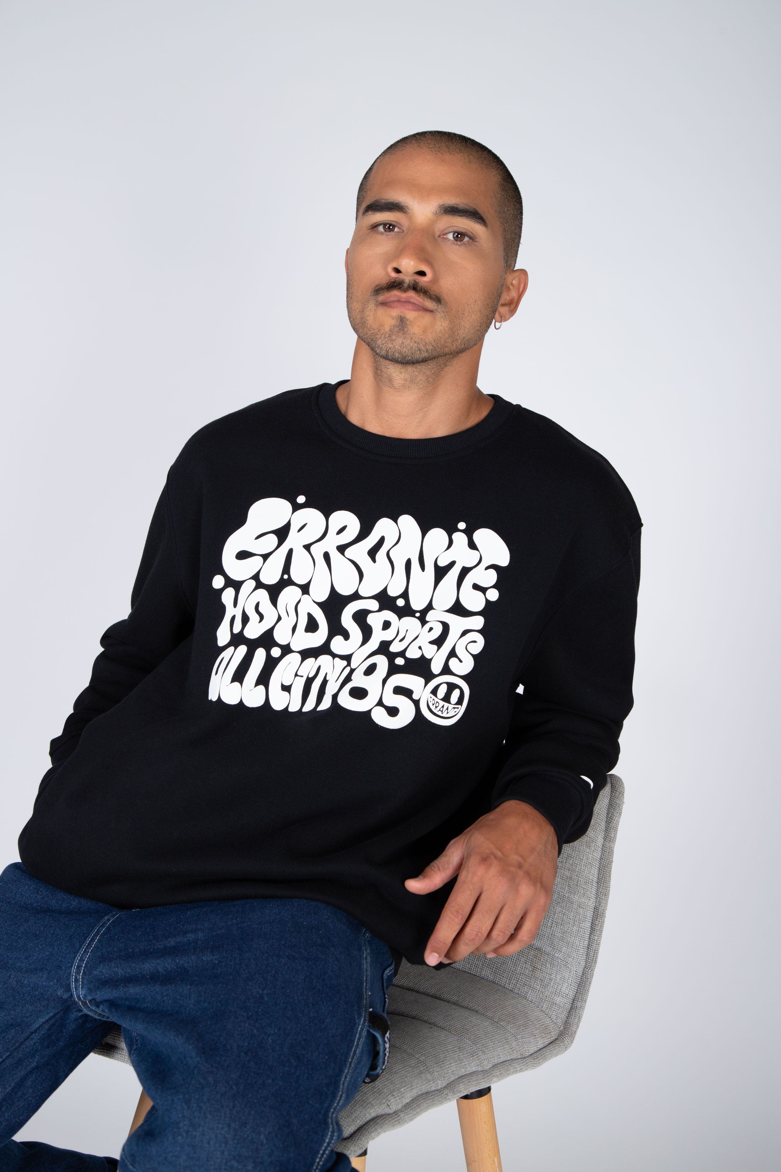 Poleron Crew Neck Gallery Negro ERRANTE
