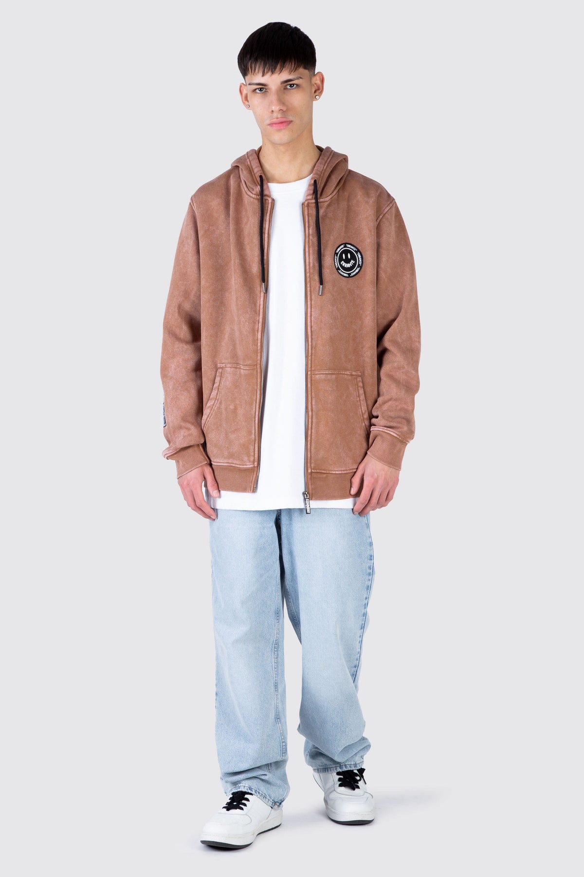 Poleron Zip Smile Trend Café ERRANTE 