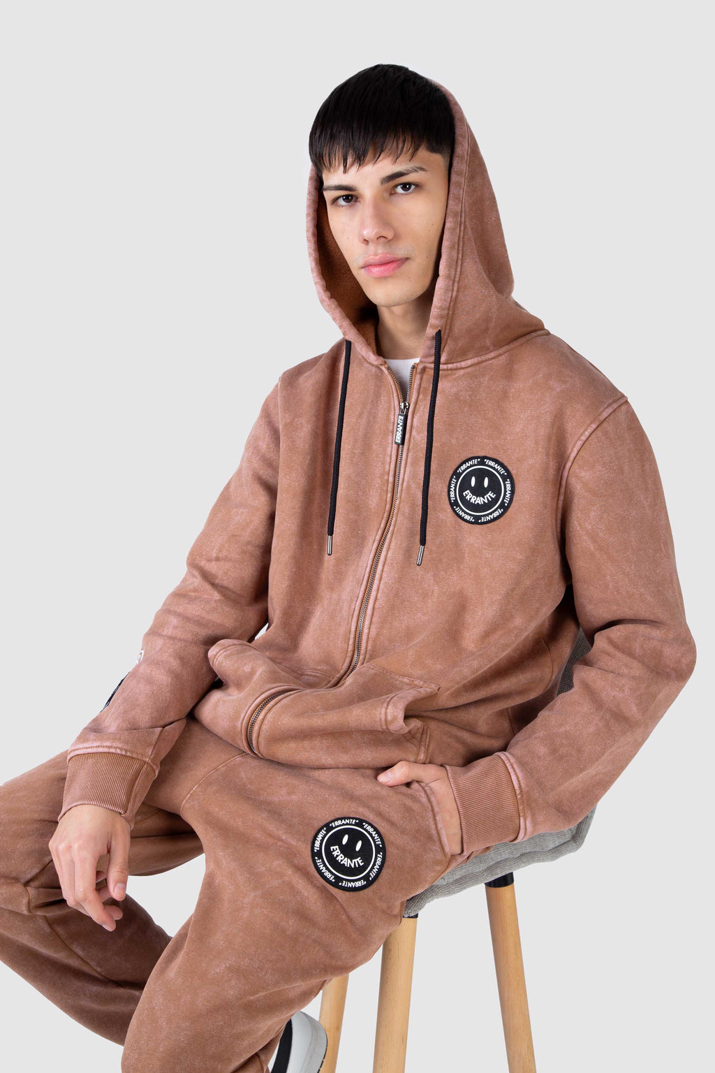 Poleron Zip Smile Trend Café ERRANTE 