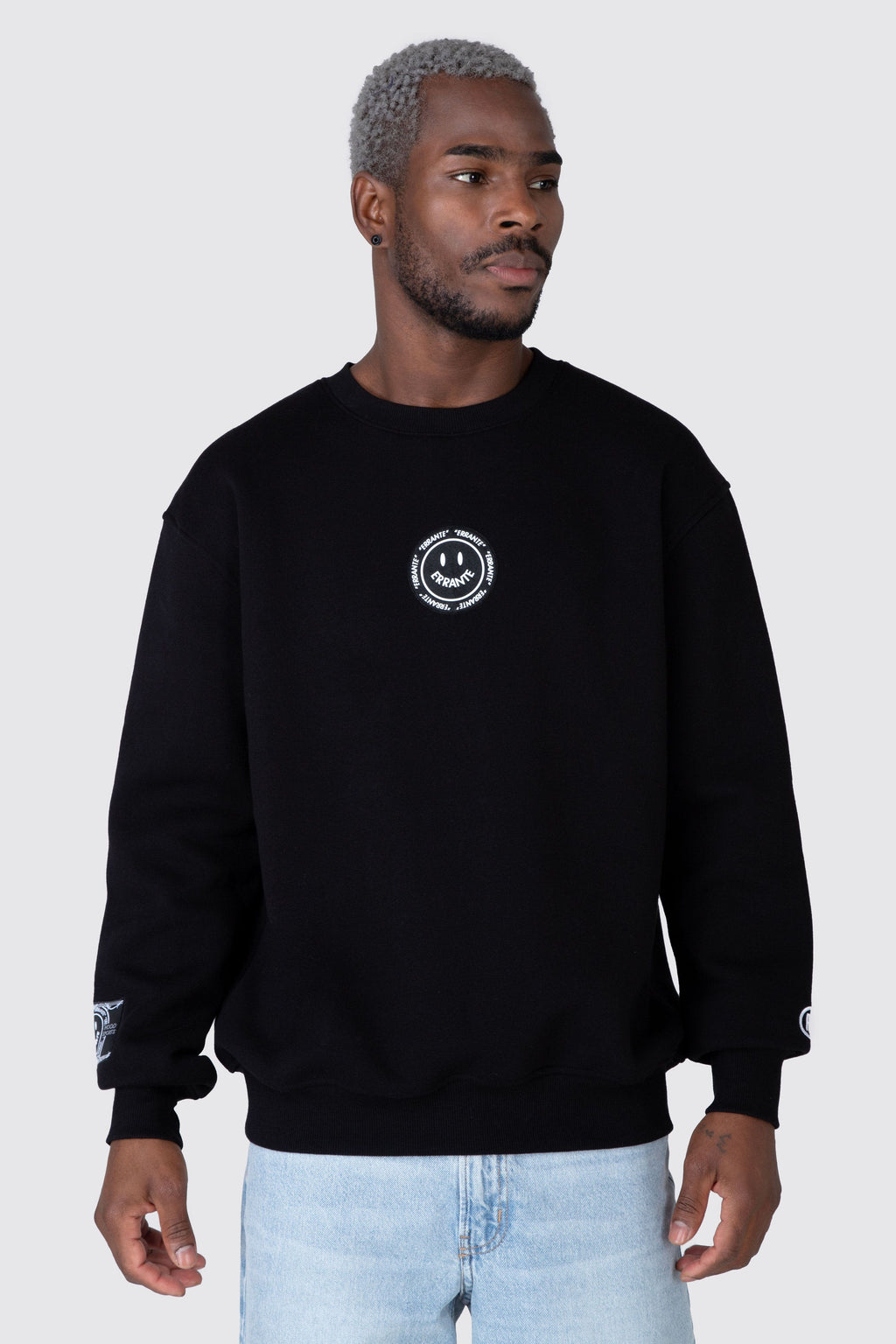 Poleron Crew Neck Smile Trend Negro ERRANTE 