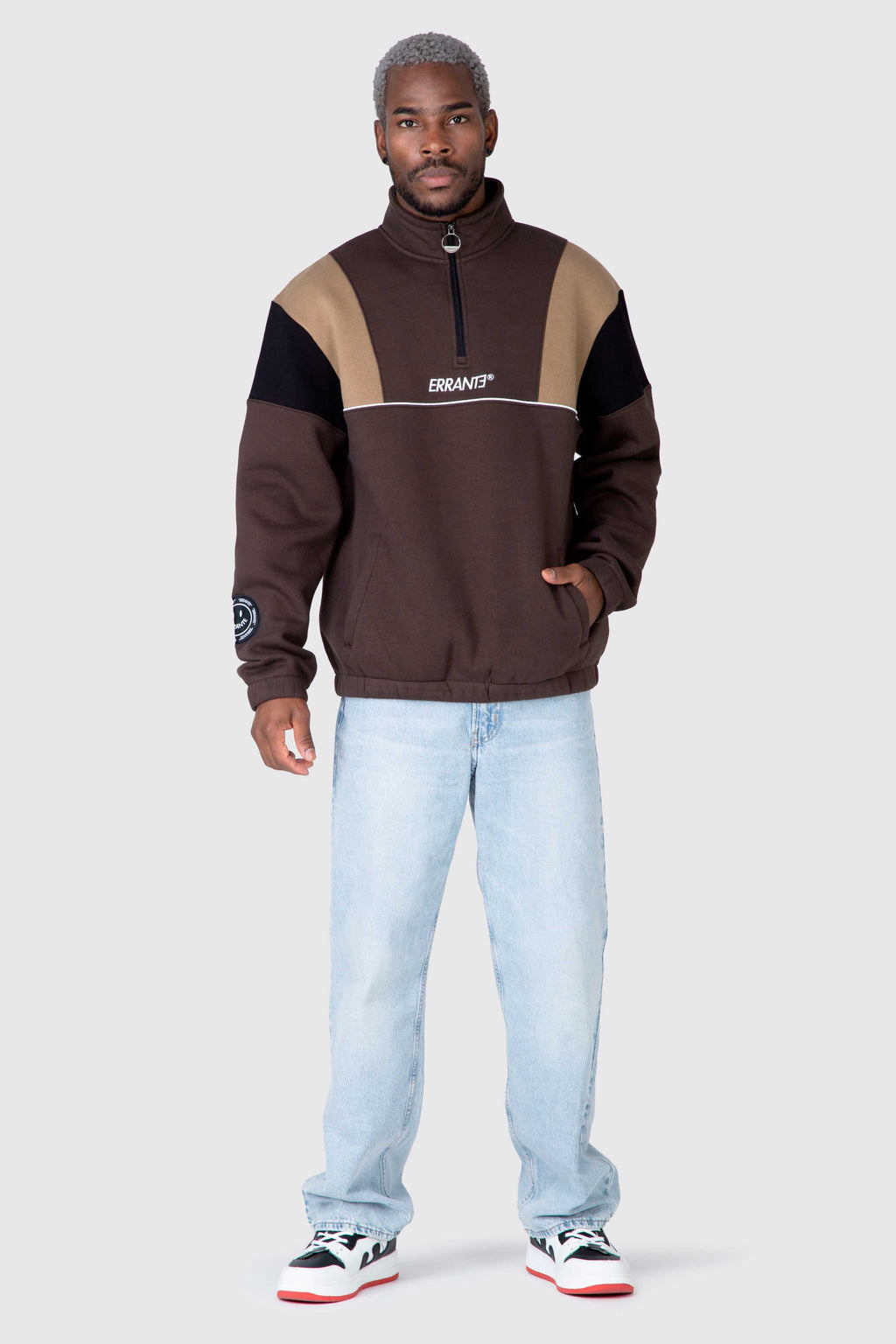 Poleron Half Zip Blocklife Café ERRANTE 