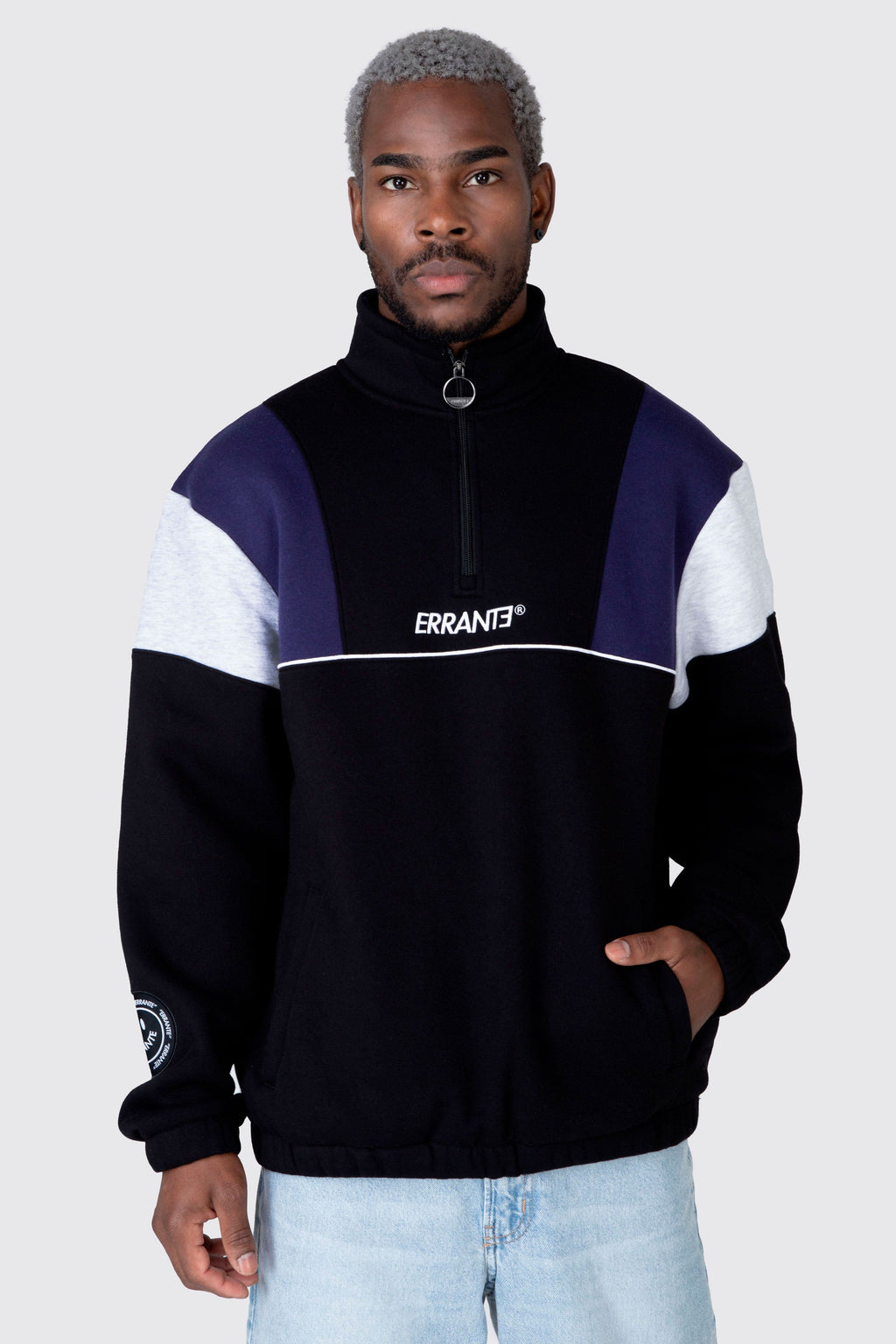 Poleron Half Zip Blocklife Negro ERRANTE 