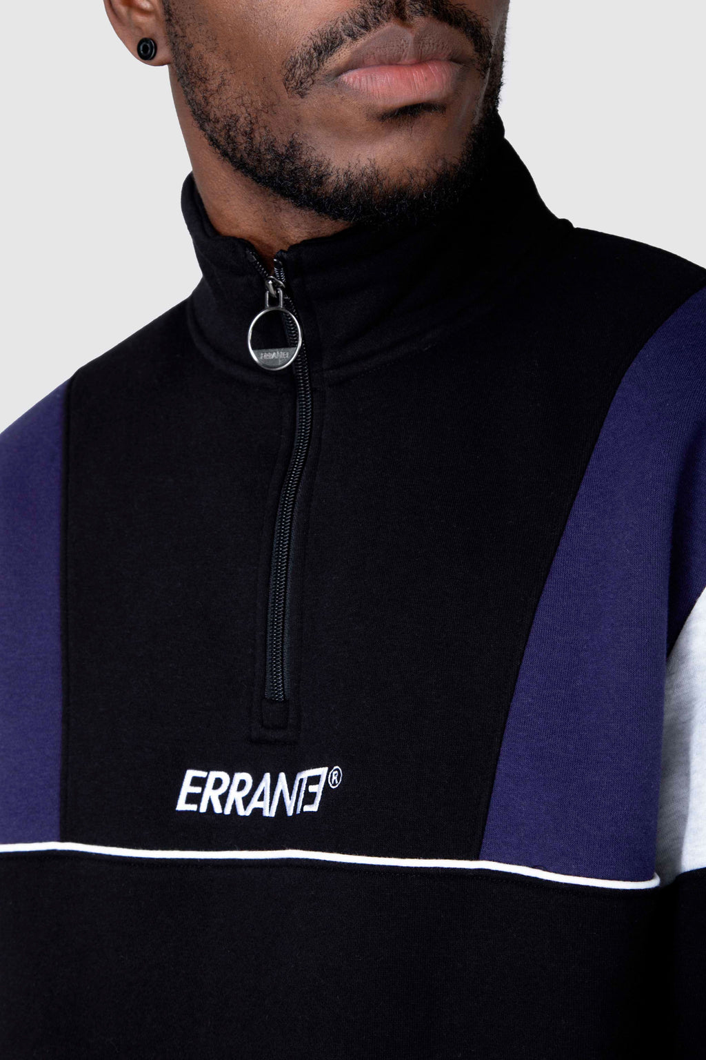 Poleron Half Zip Blocklife Negro ERRANTE 