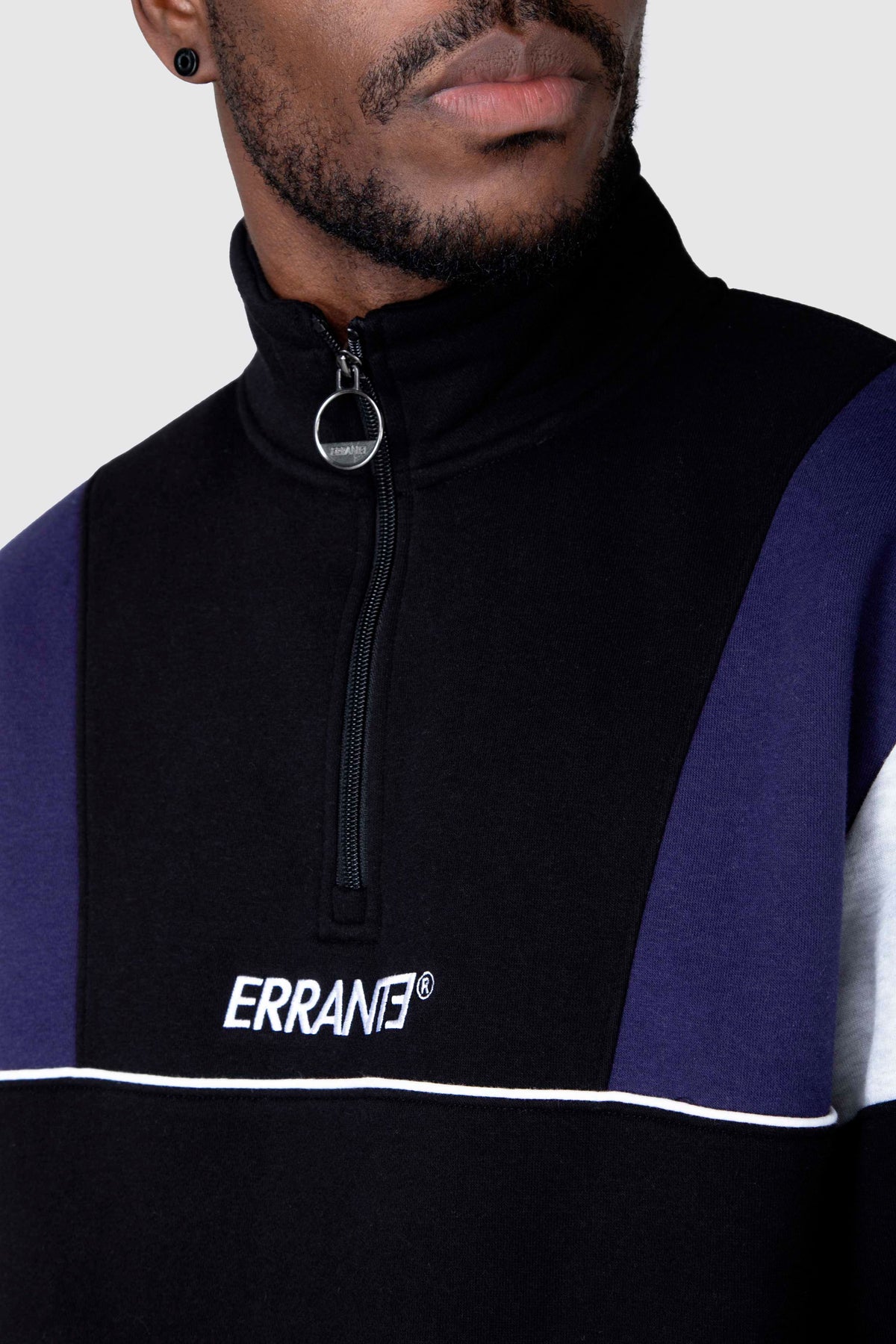 Poleron Half Zip Blocklife Negro ERRANTE 