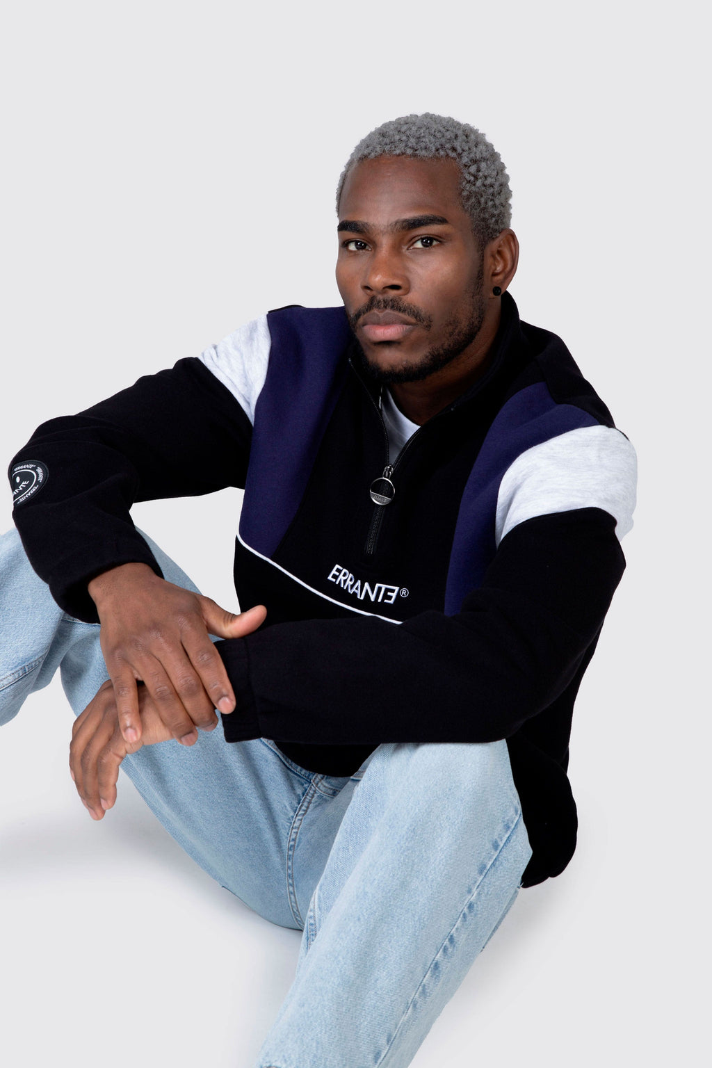 Poleron Half Zip Blocklife Negro ERRANTE 