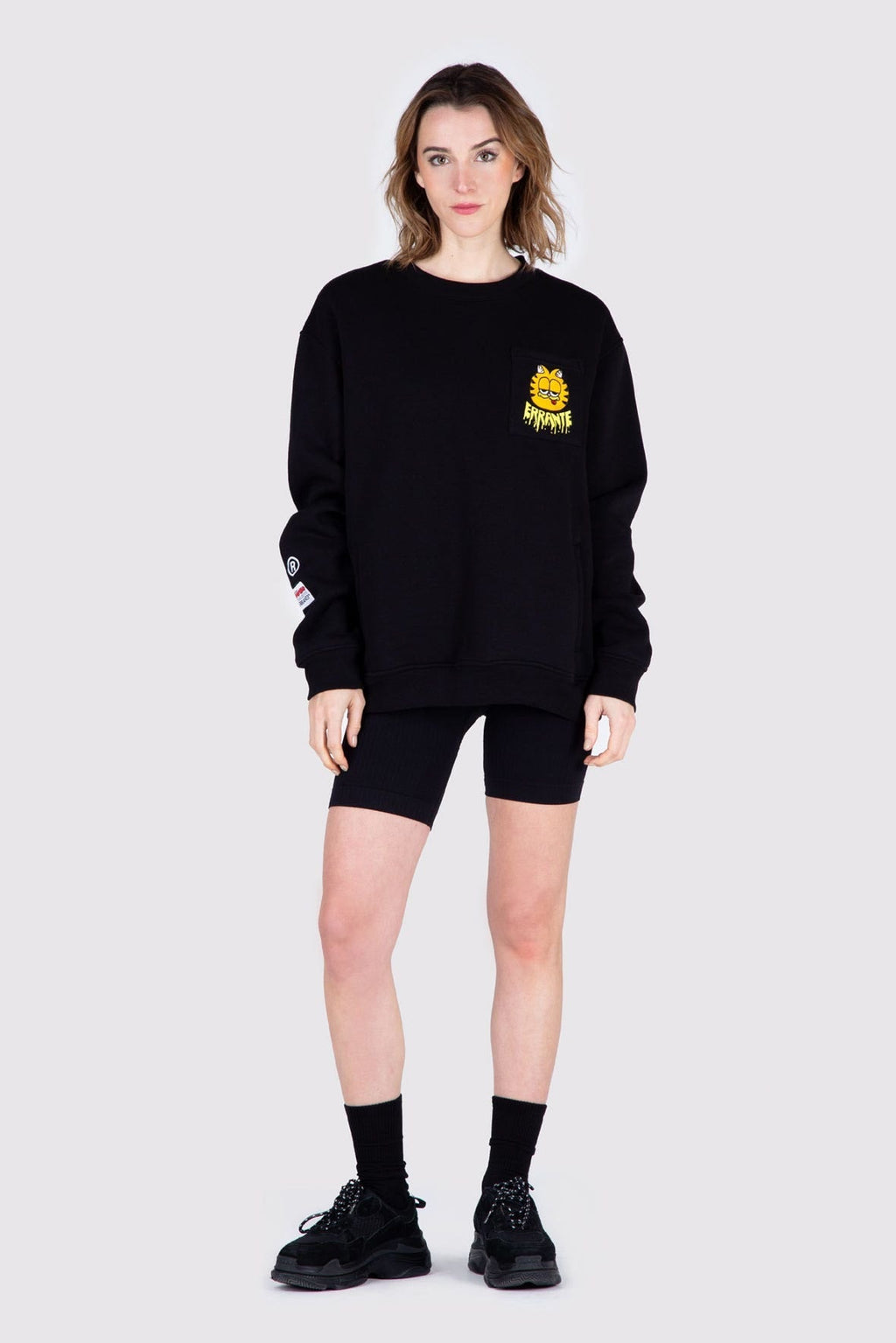Poleron Crew Neck Garfield Wandering Whisker Negro ERRANTE 