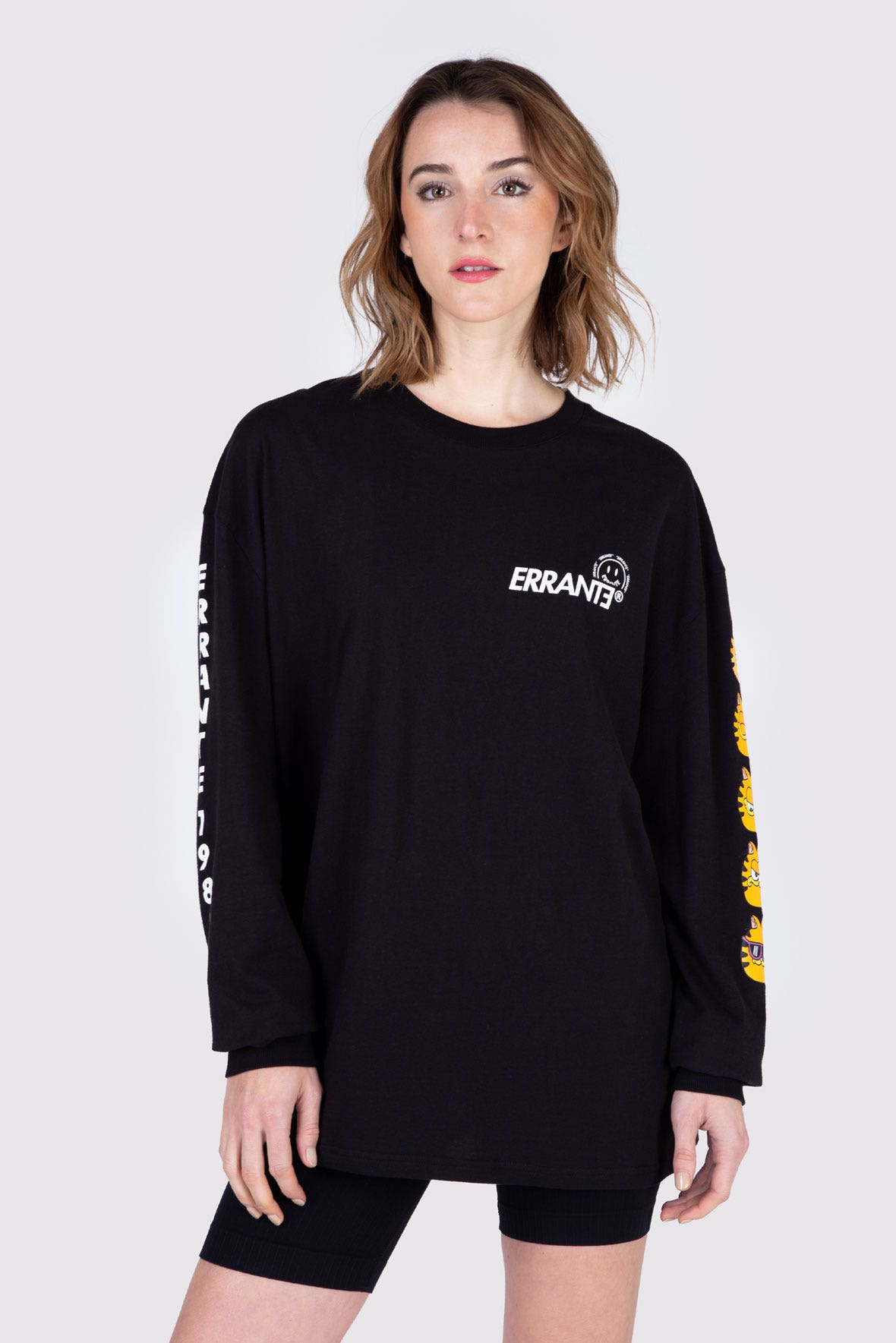 Polera M/L Garfield Moody Cat Negro ERRANTE 