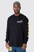 Polera M/L Garfield Moody Cat Negro ERRANTE 