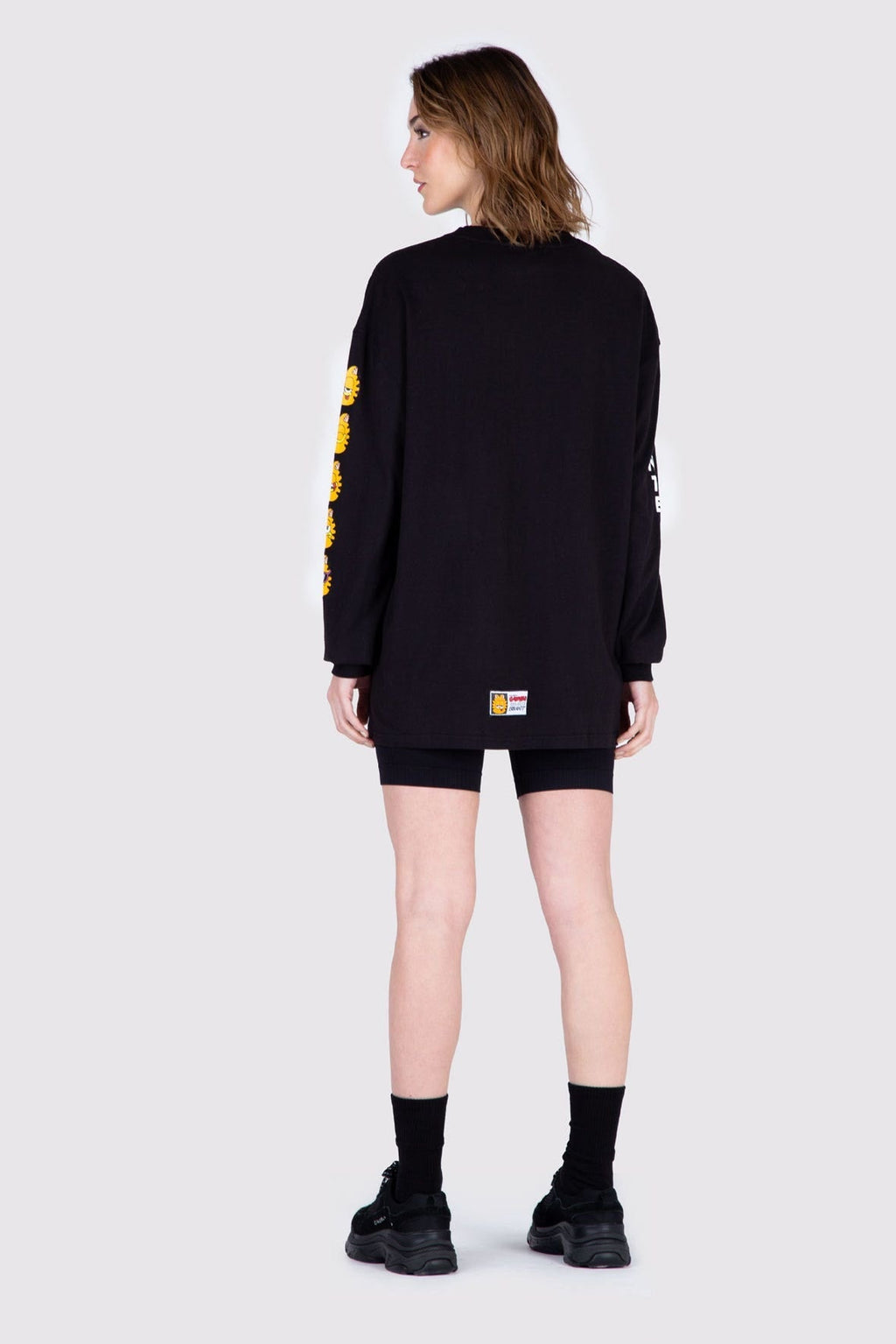 Polera M/L Garfield Moody Cat Negro ERRANTE 