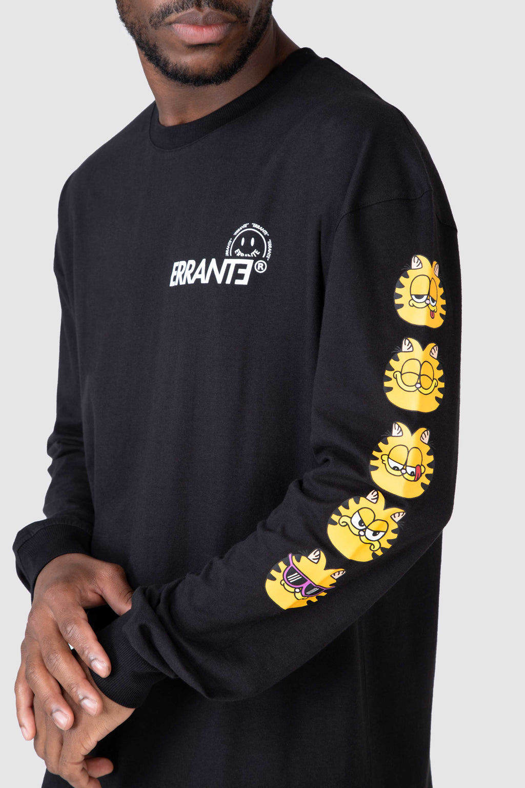 Polera M/L Garfield Moody Cat Negro ERRANTE 