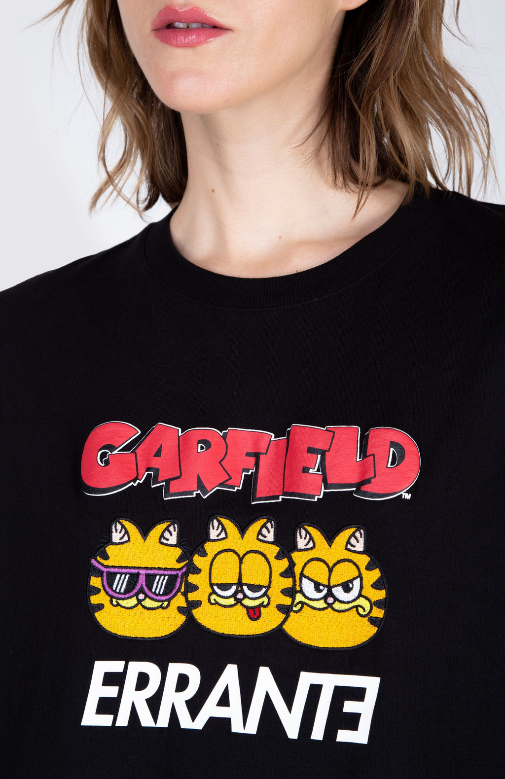 Polera M/C Garfield Triple Ego Negro ERRANTE 