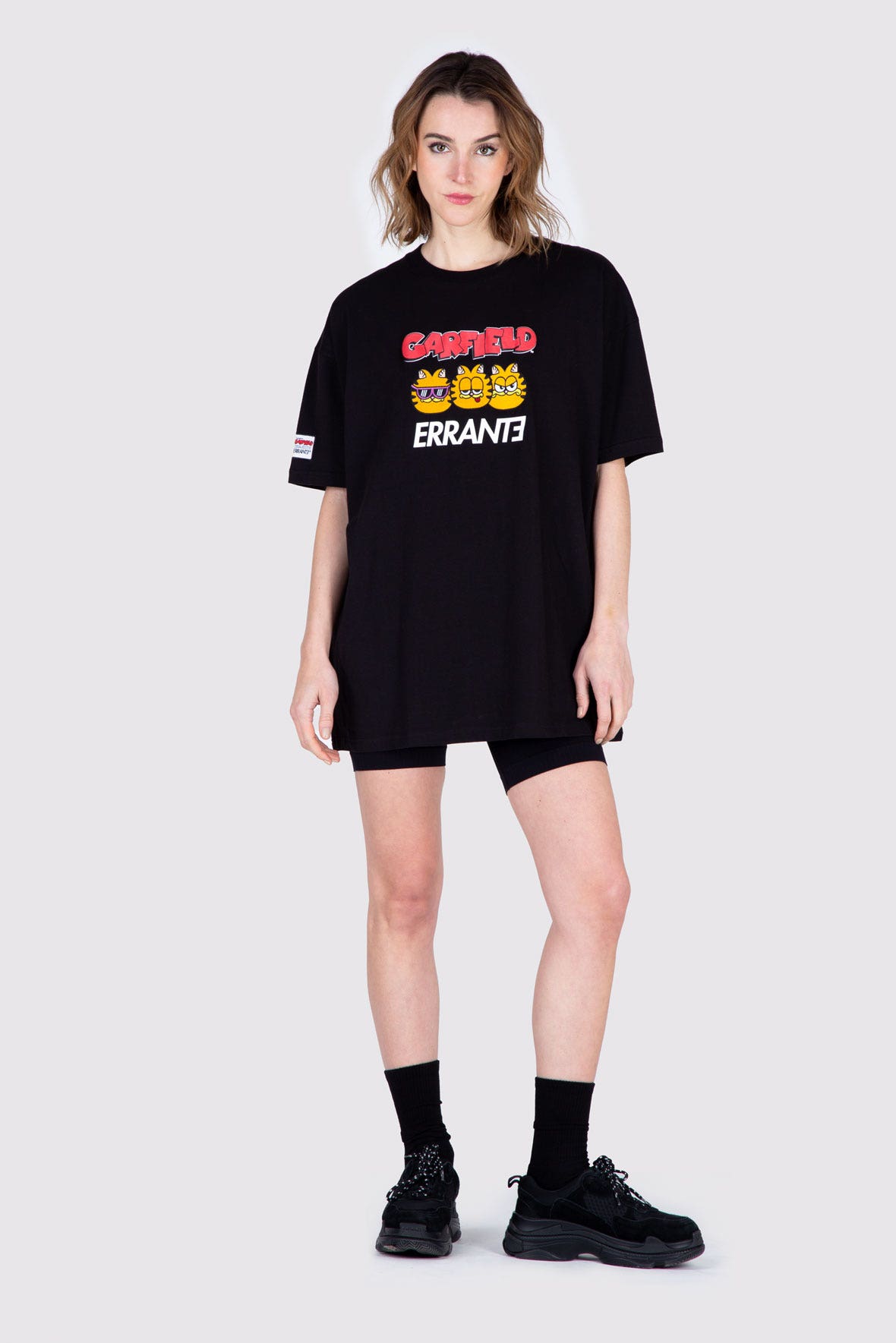 Polera M/C Garfield Triple Ego Negro ERRANTE 