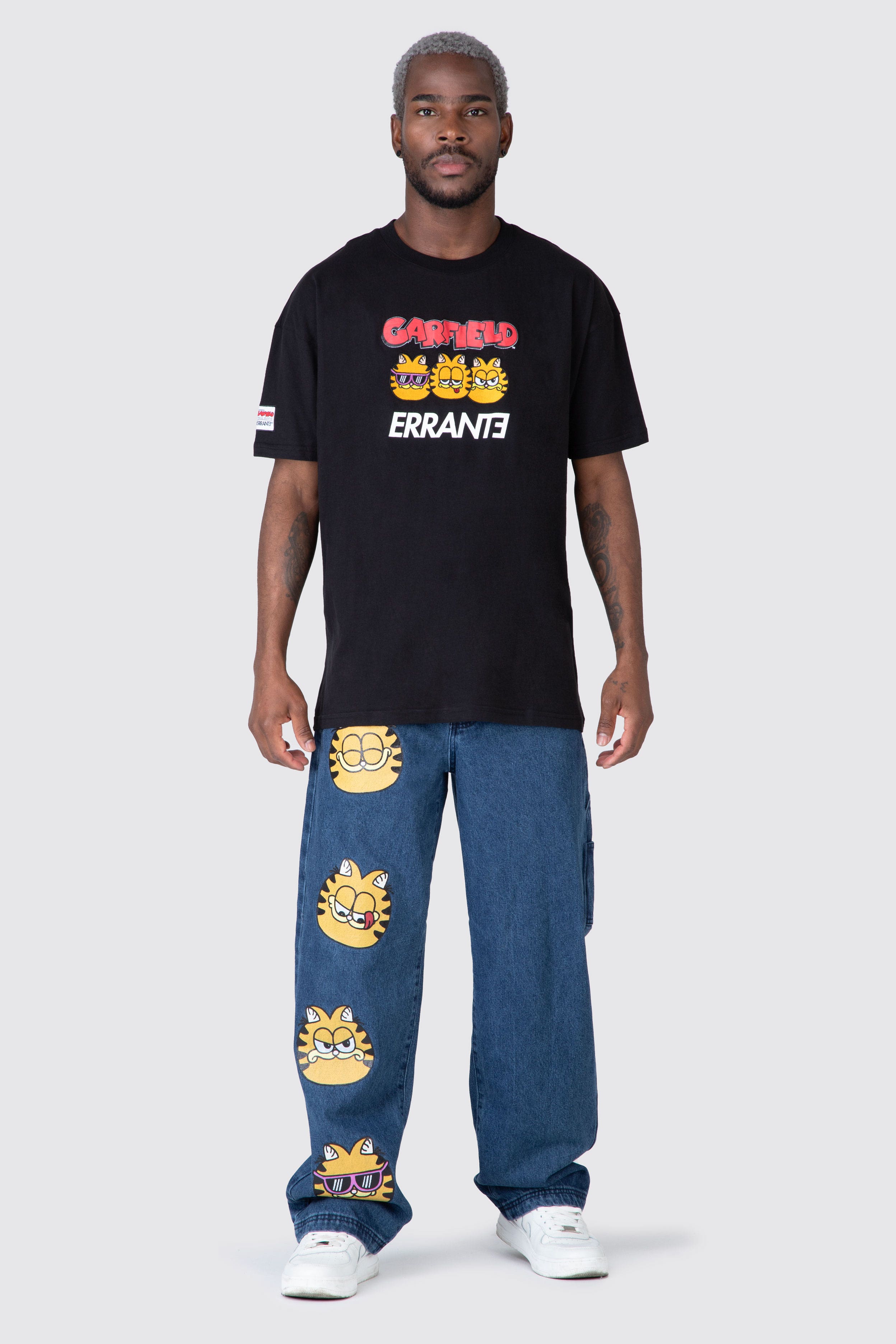 Polera M/C Garfield Triple Ego Negro ERRANTE 