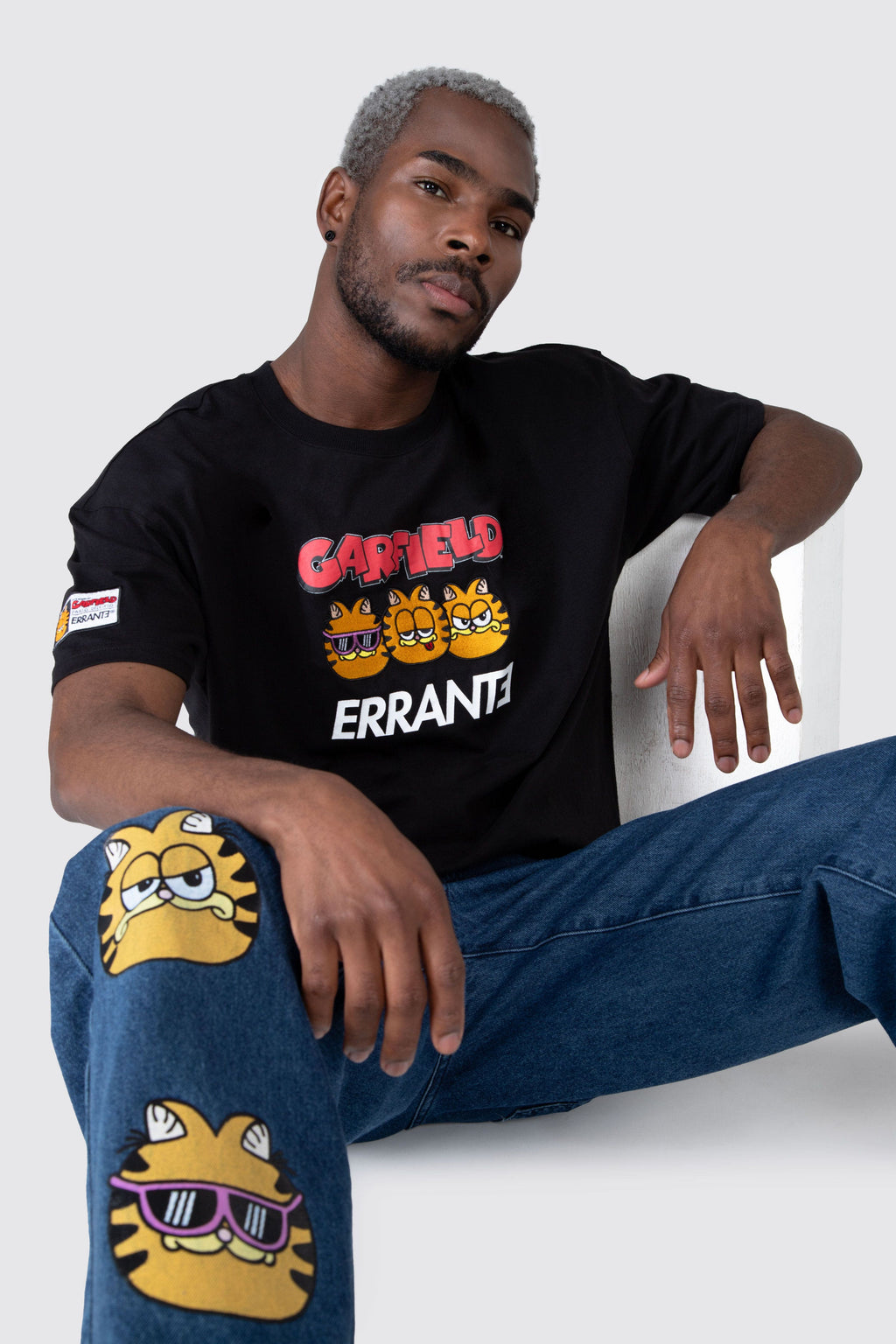 Polera M/C Garfield Triple Ego Negro ERRANTE 