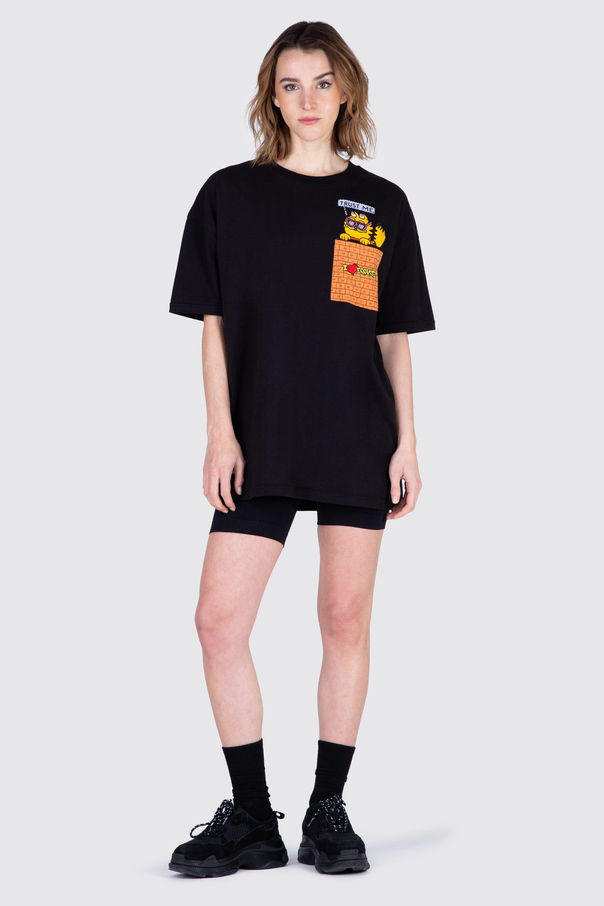 Polera M/C Garfield Brick Negro ERRANTE 