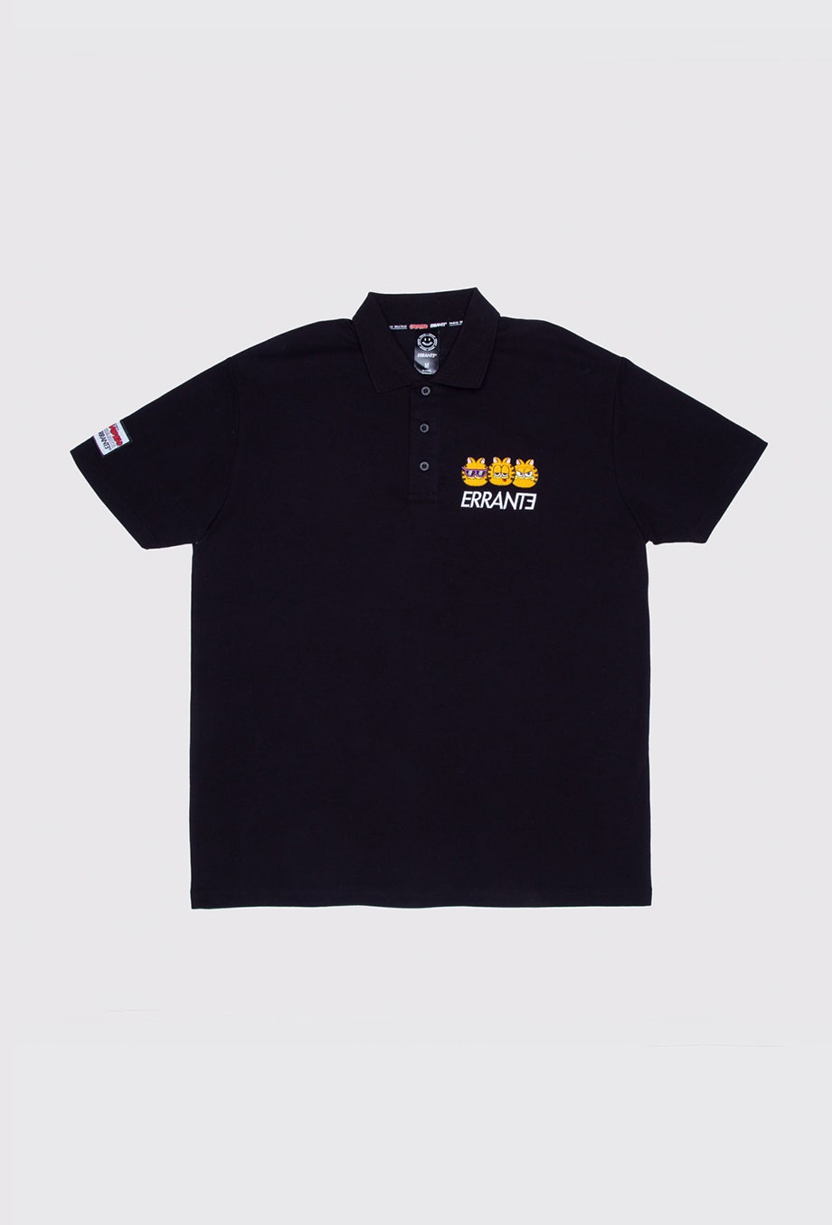 Polera M/C Pique Garfield Triple Ego Negro ERRANTE 