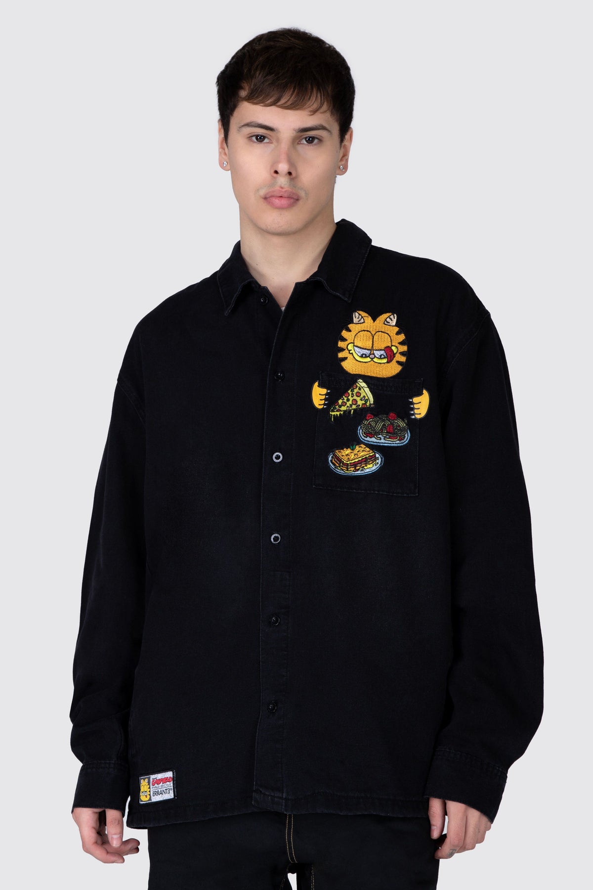 Camisa M/L Garfield Hidden Cat Negro ERRANTE 