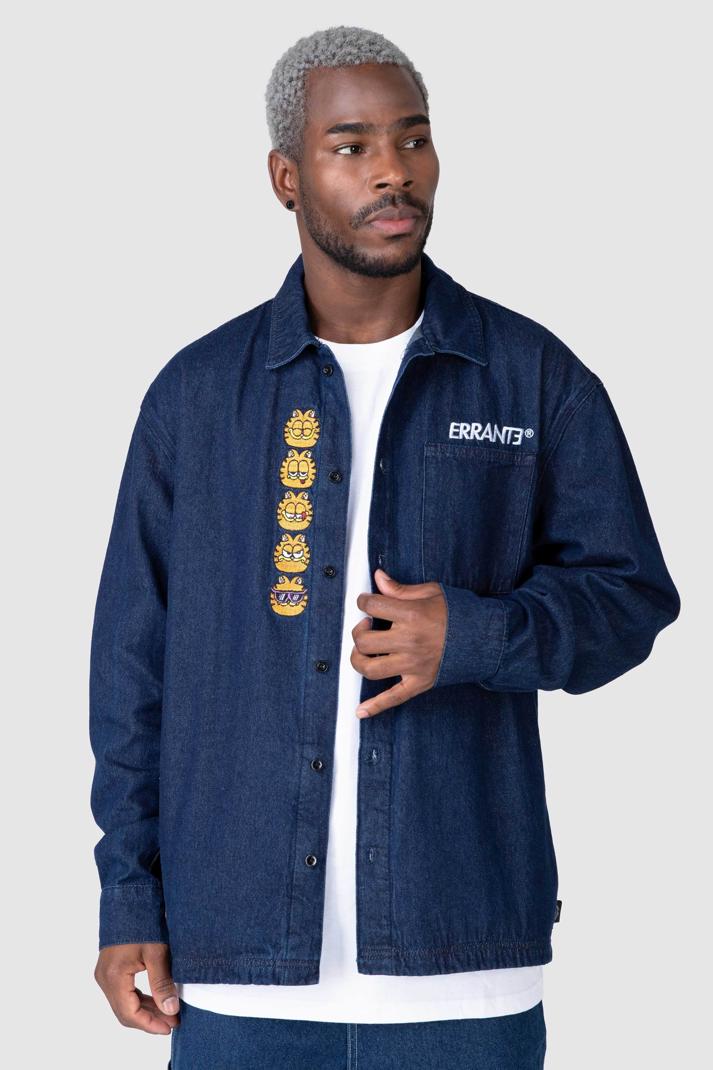 Camisa M/L Garfield Show Cat Azul ERRANTE 