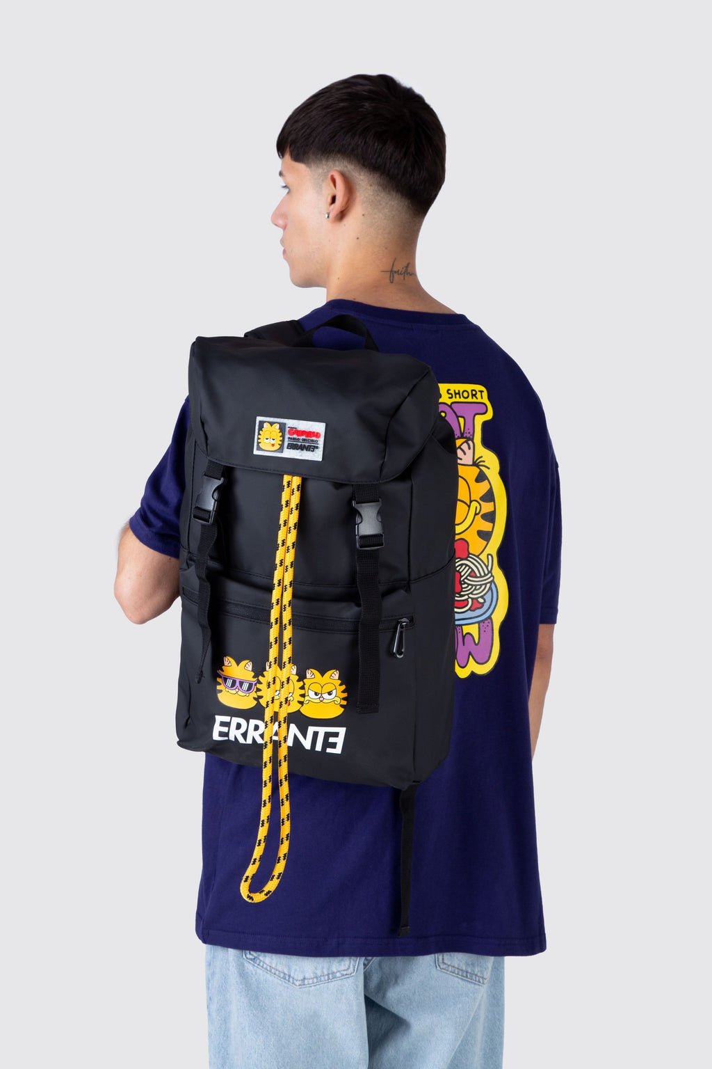 Mochila Garfield Triple Ego Negro ERRANTE 