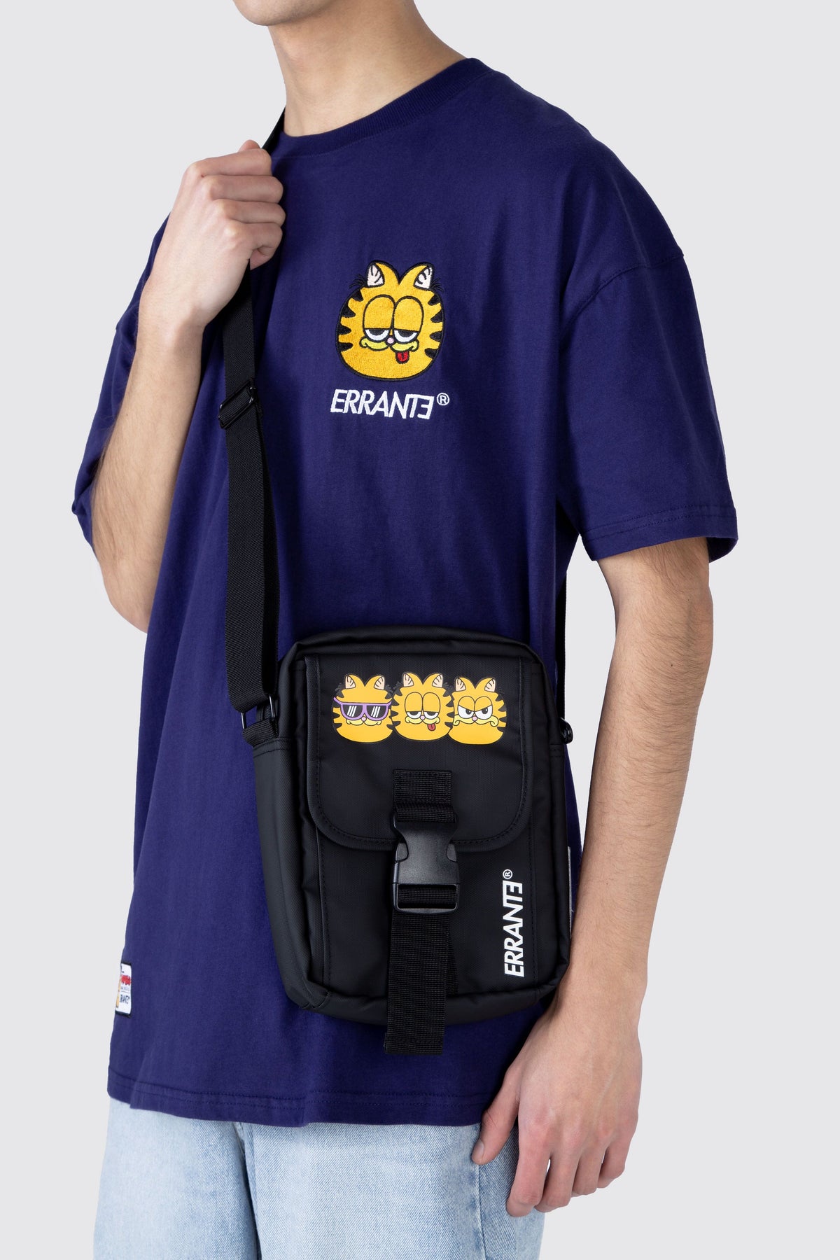 Bolso Crossbody Garfield Triple Ego Negro ERRANTE 