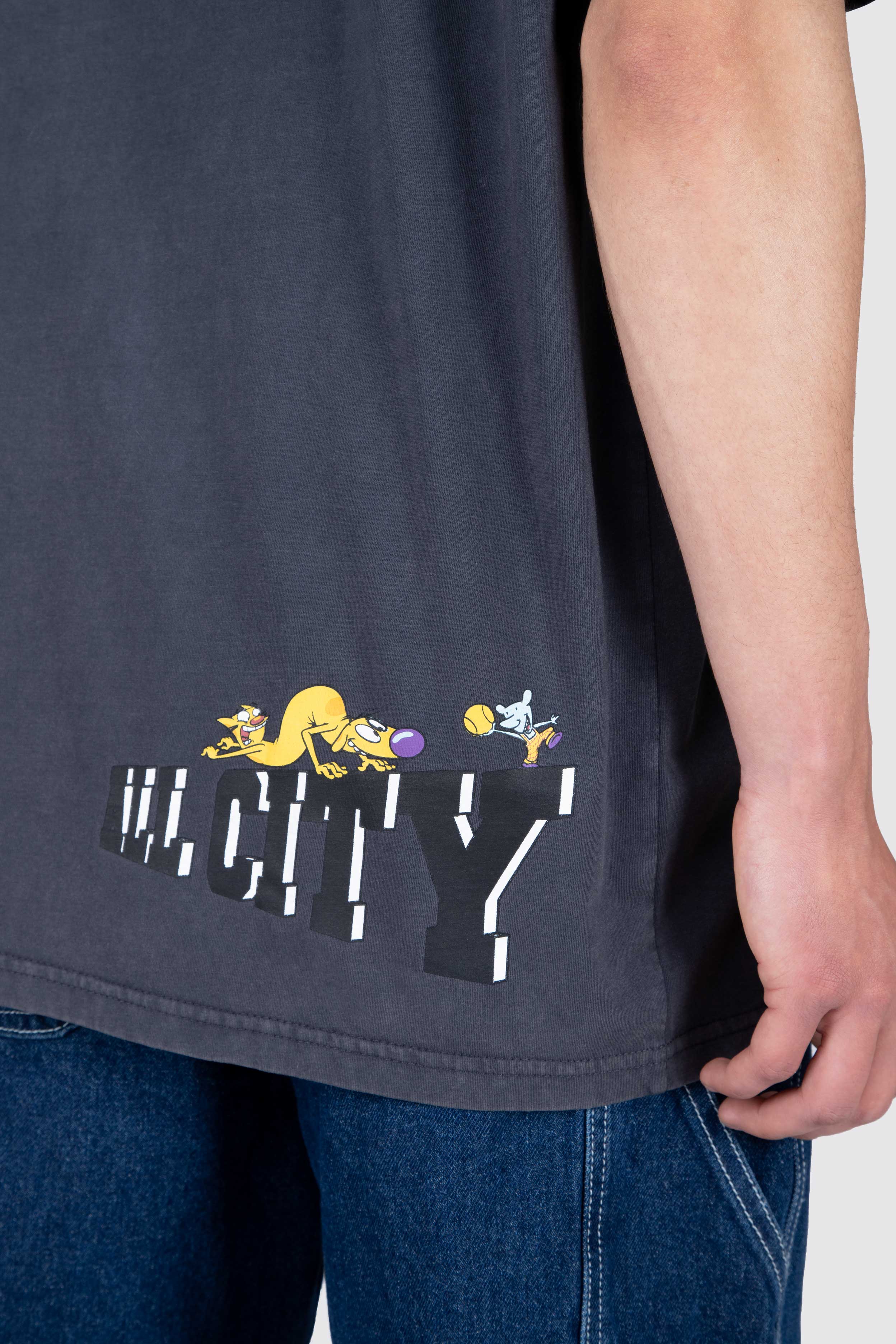Polera M/C Catdog Catch It Gris ERRANTE