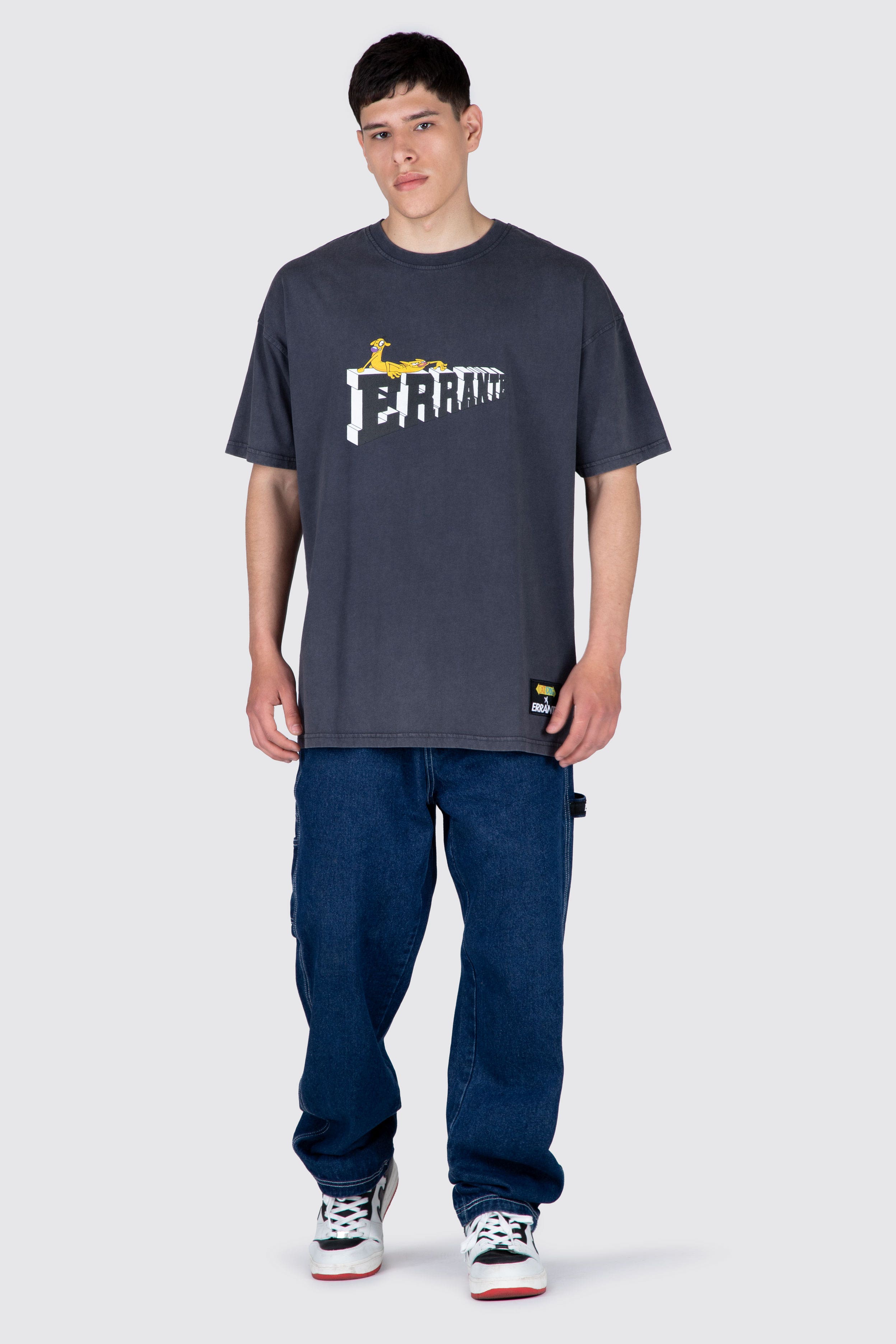 Polera M/C Catdog Catch It Gris ERRANTE