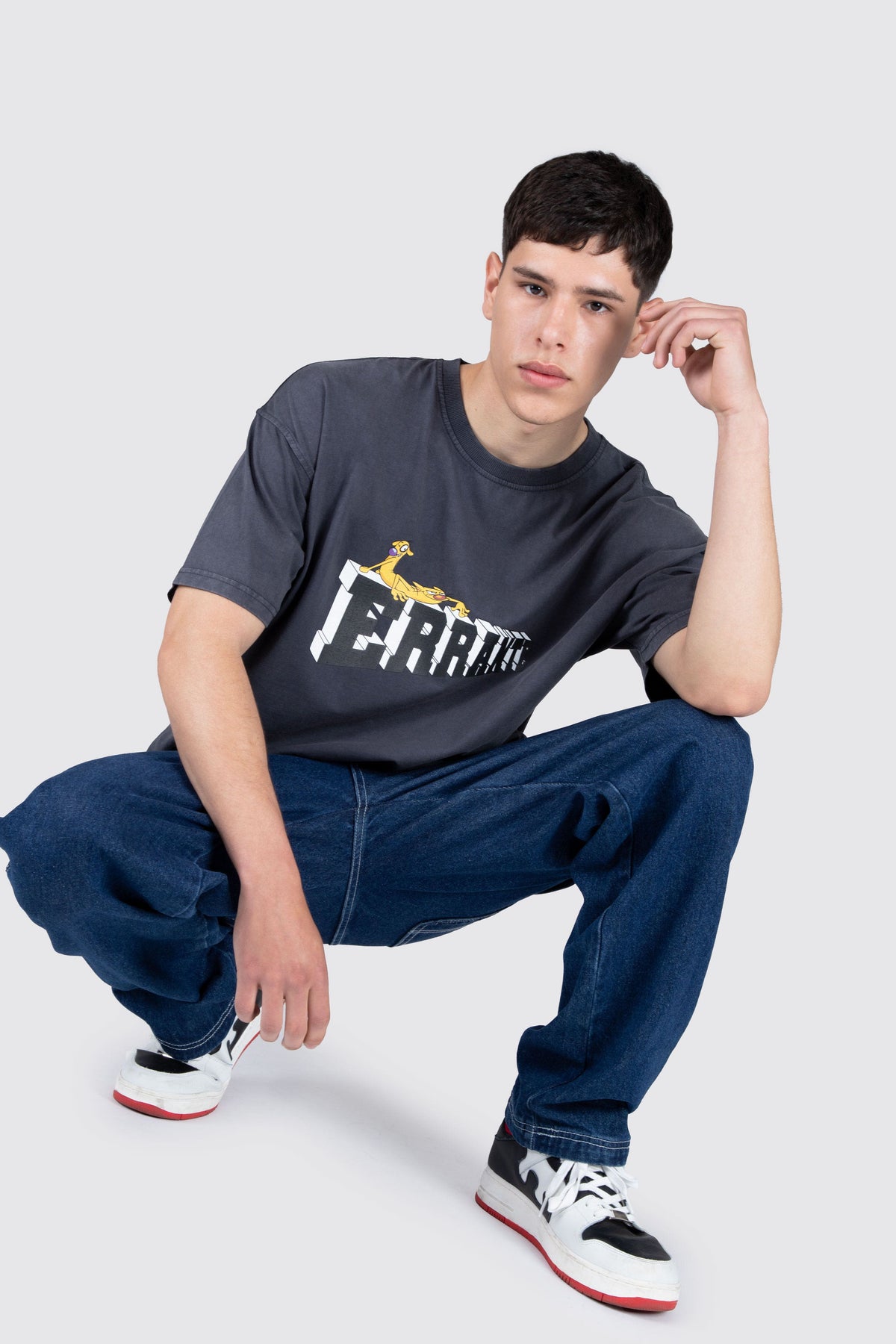 Polera M/C Catdog Catch It Gris ERRANTE