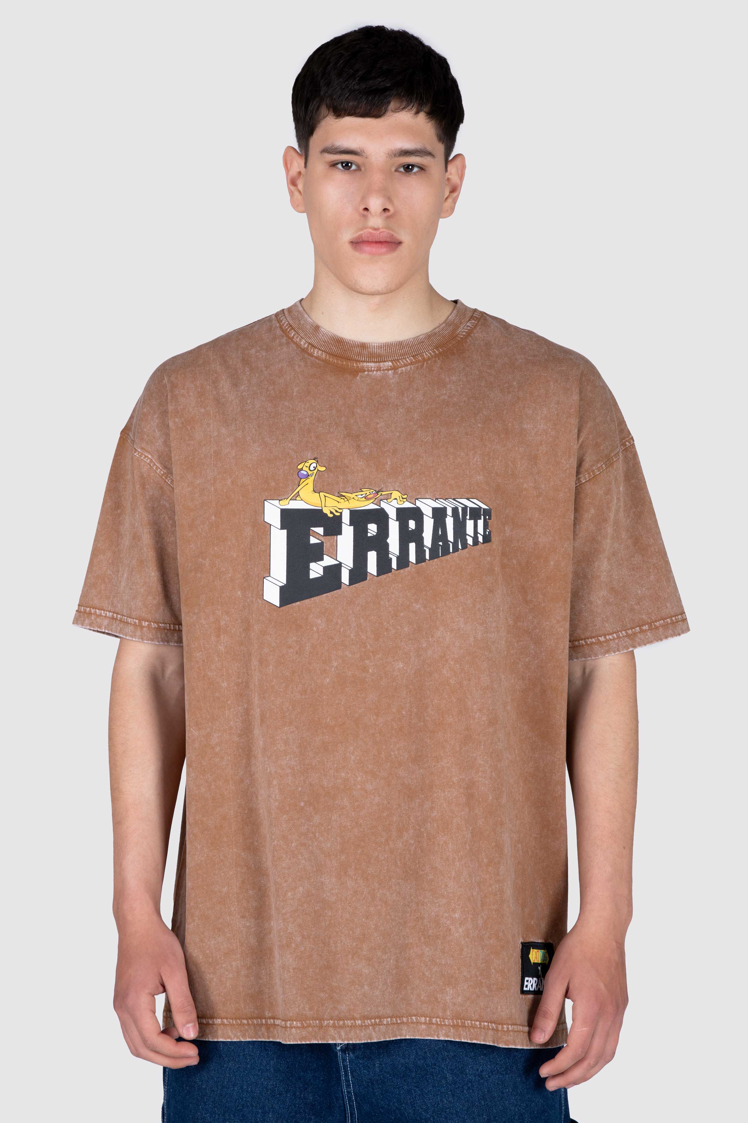 Polera M/C Catdog Catch It Café ERRANTE