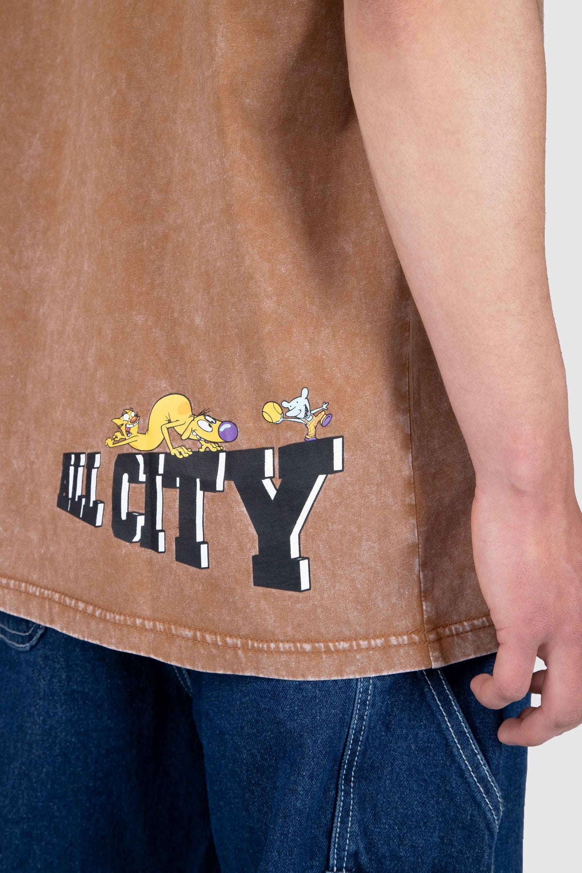 Polera M/C Catdog Catch It Café ERRANTE