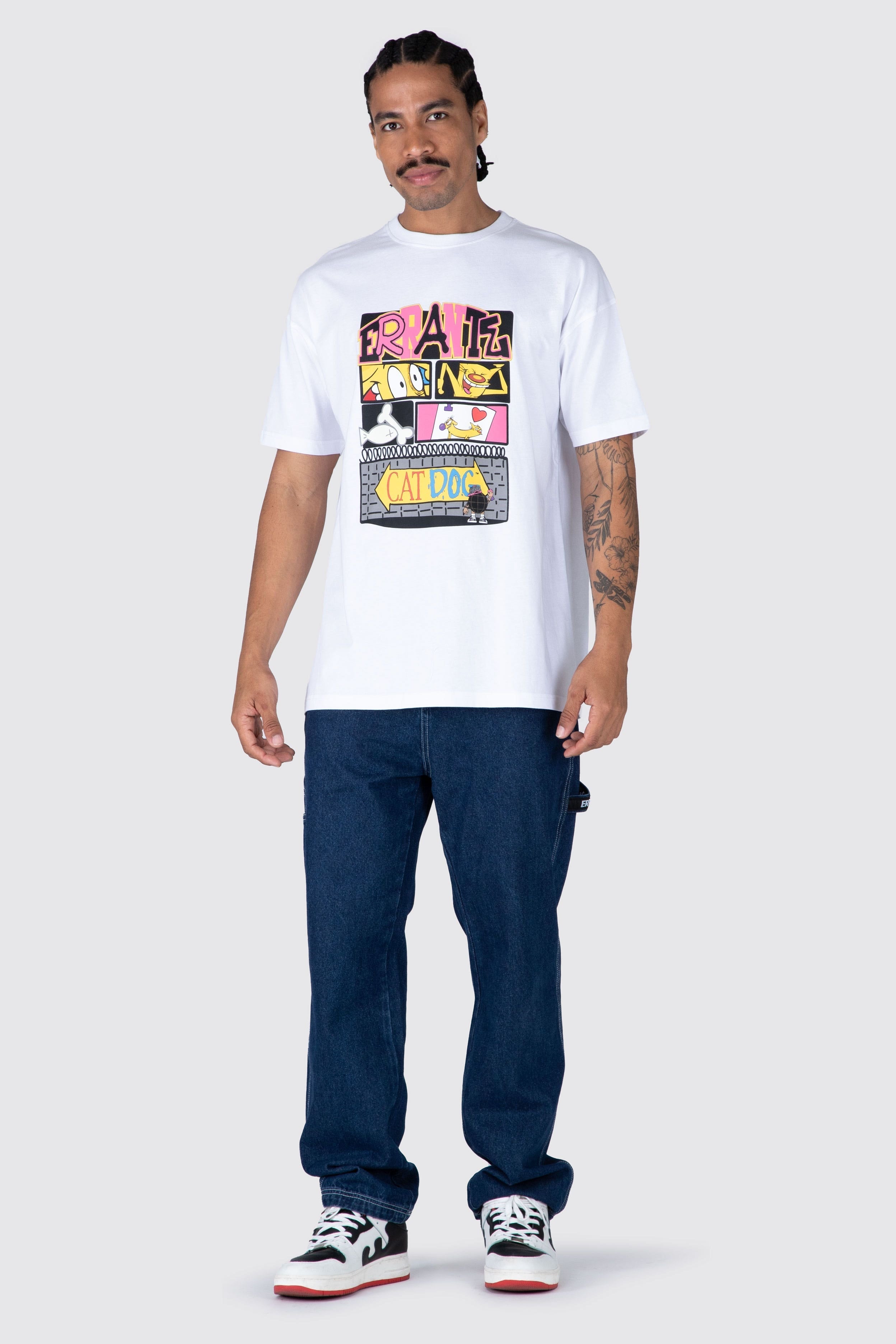 Polera M/C Catdog Comic Blanco ERRANTE