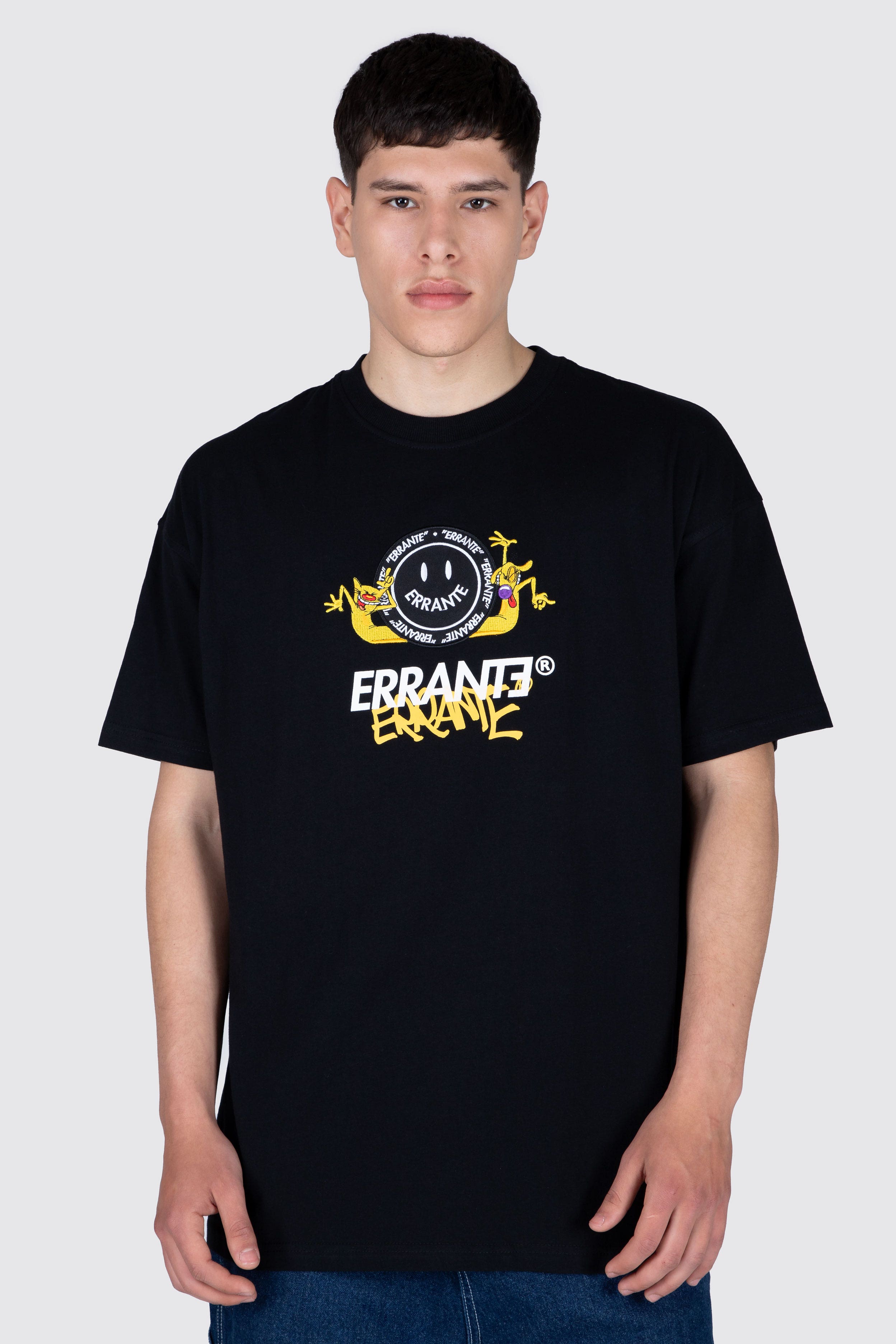Polera M/C Catdog Energy Negro ERRANTE