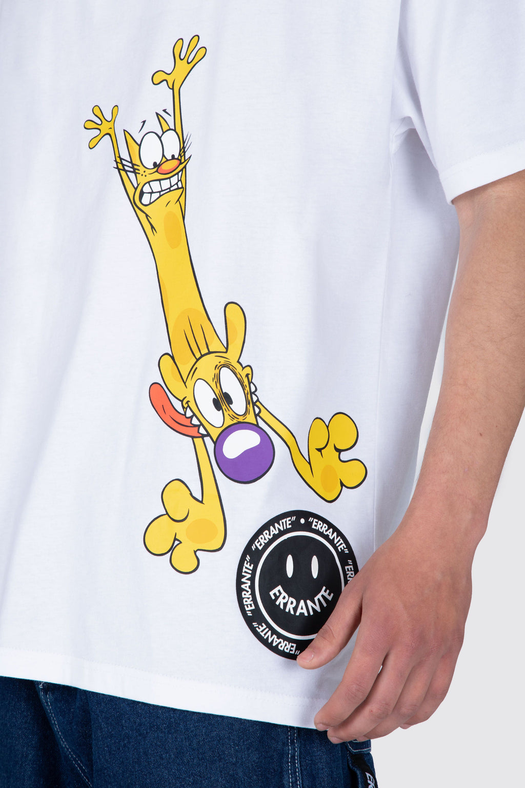 Polera M/C Catdog Siamese Blanco ERRANTE