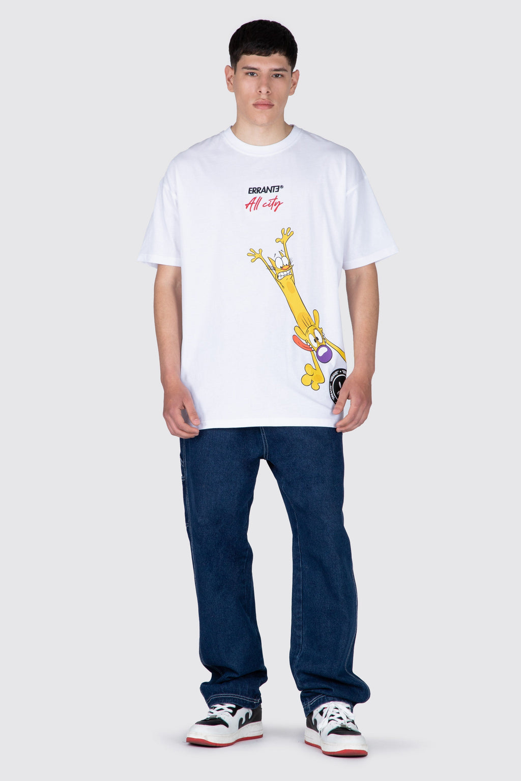 Polera M/C Catdog Siamese Blanco ERRANTE