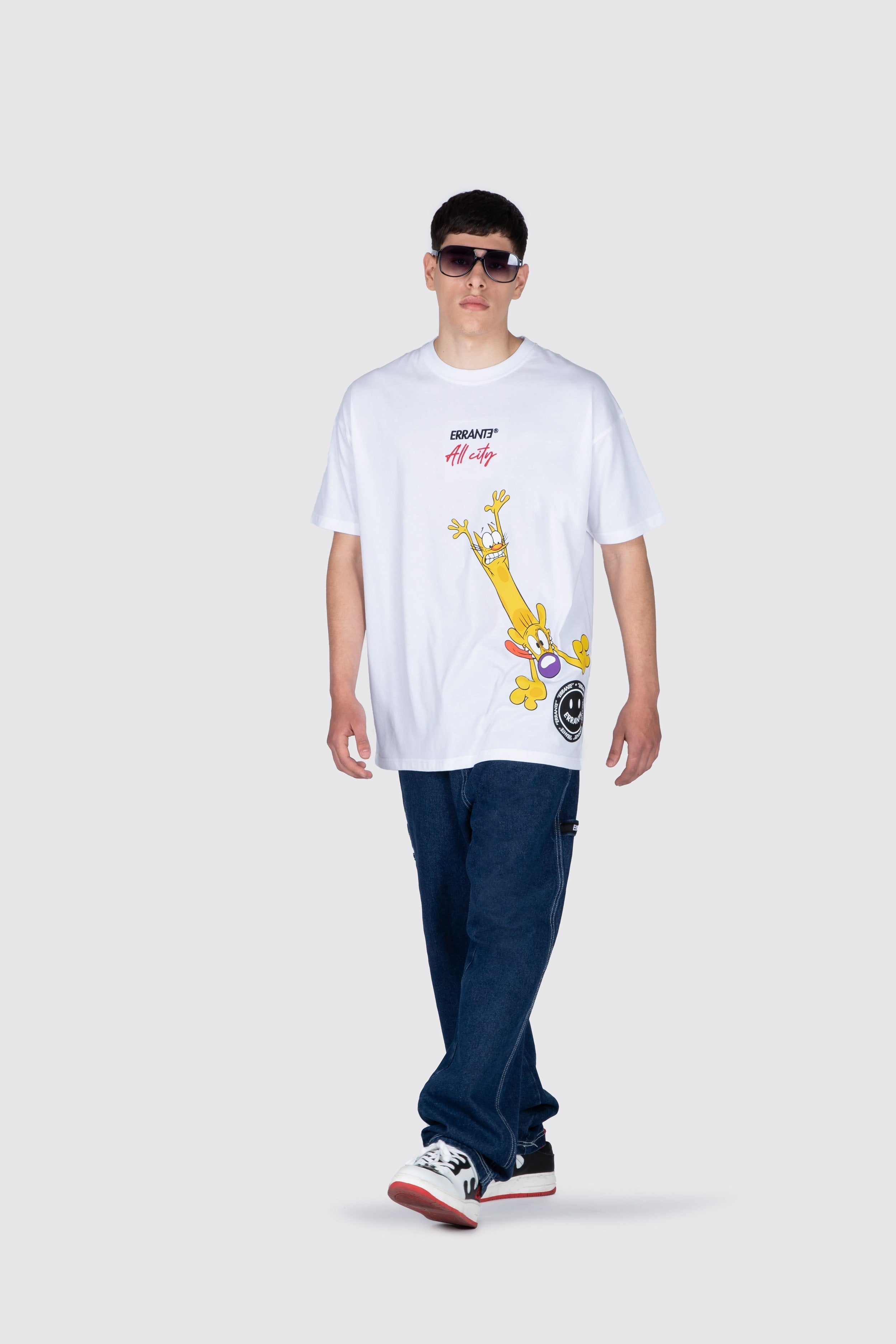 Polera M/C Catdog Siamese Blanco ERRANTE