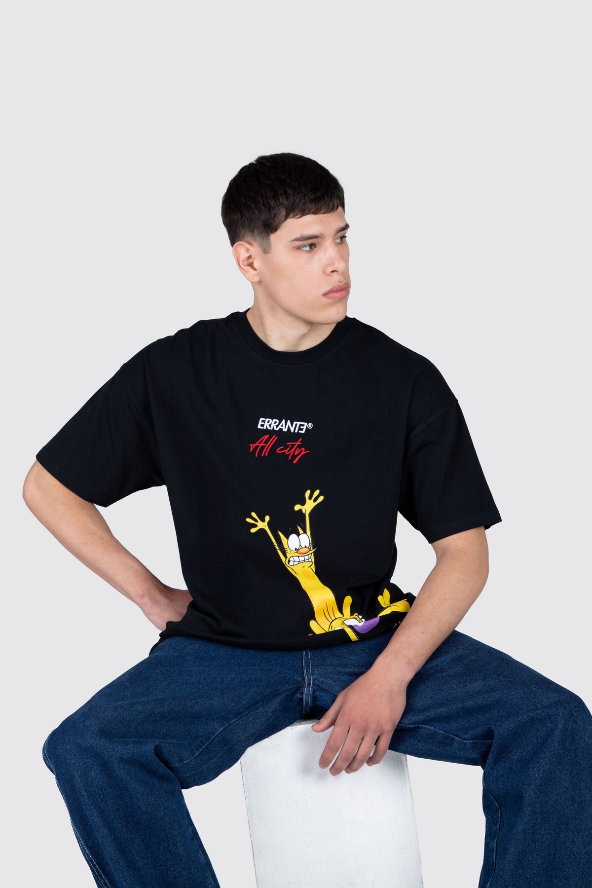 Polera M/C Catdog Siamese Negro ERRANTE