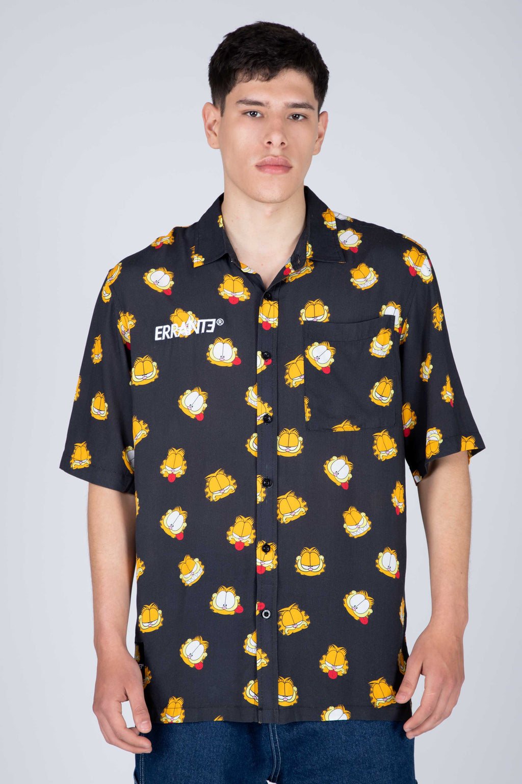 Camisa M/C Garfield For Real Negro ERRANTE