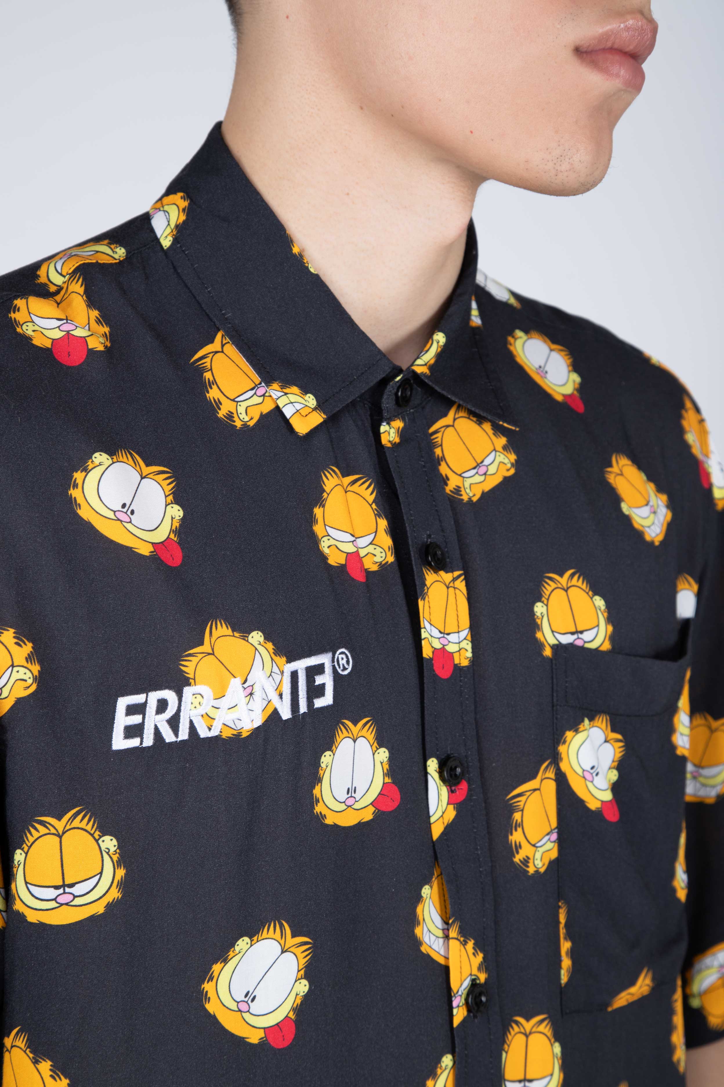 Camisa M/C Garfield For Real Negro ERRANTE