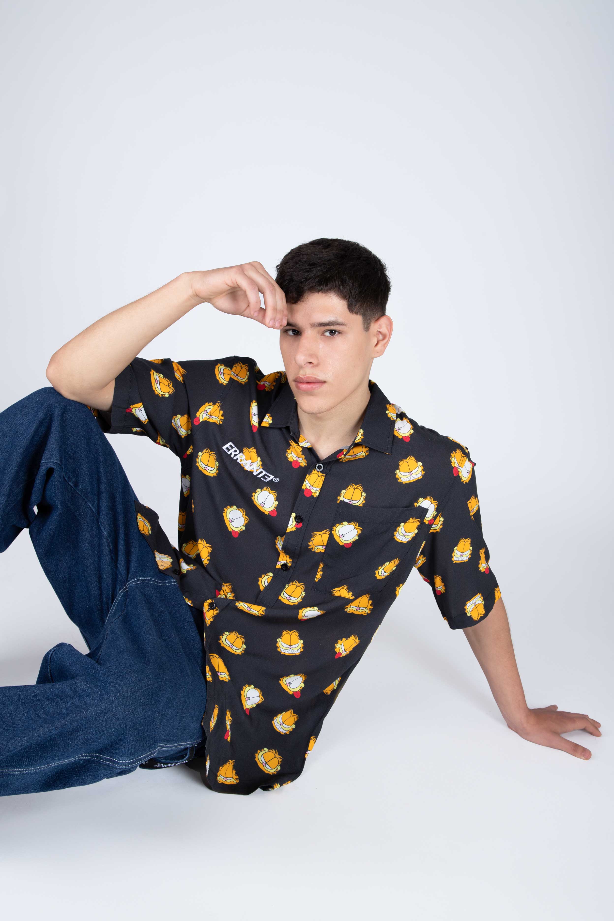 Camisa M/C Garfield For Real Negro ERRANTE