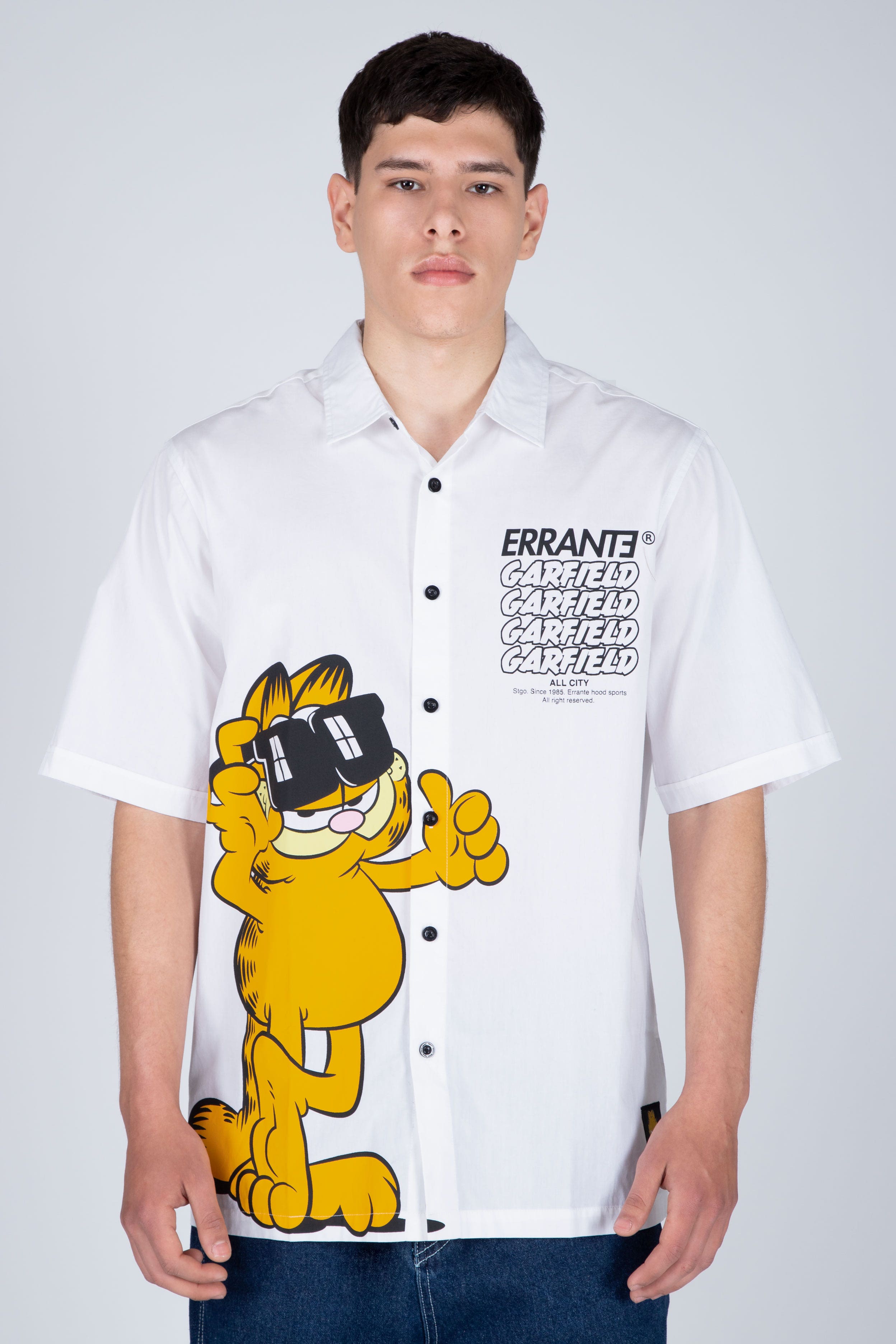 Camisa M/C Garfield Portrait Blanco ERRANTE