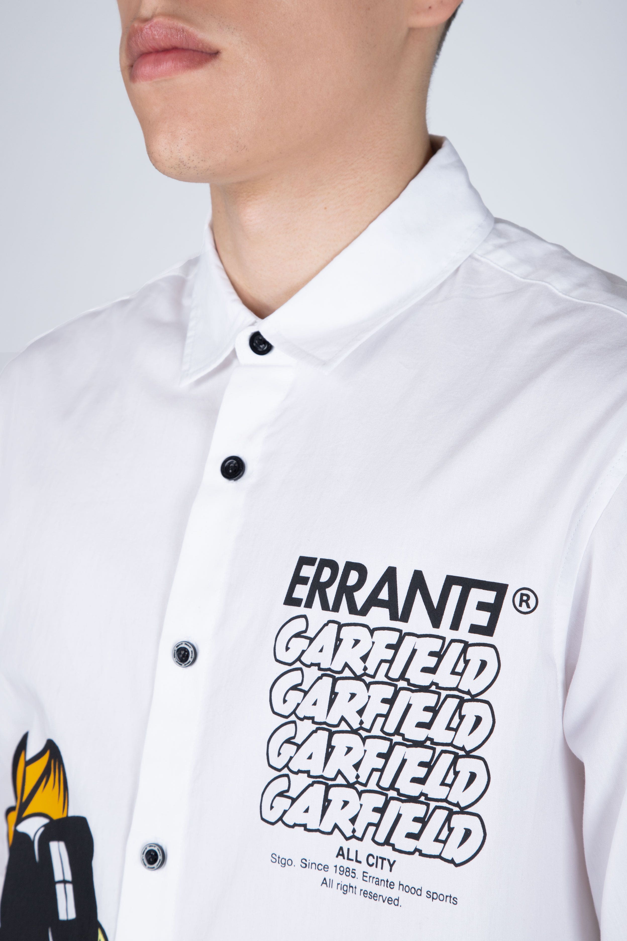 Camisa M/C Garfield Portrait Blanco ERRANTE