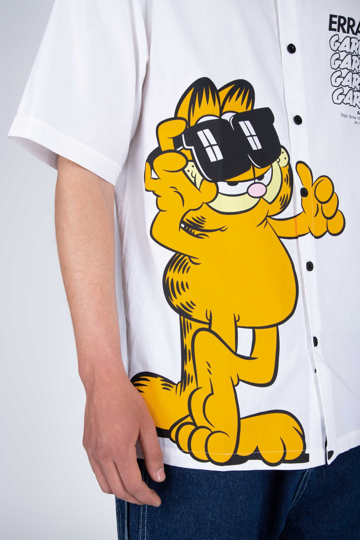 Camisa M/C Garfield Portrait Blanco ERRANTE