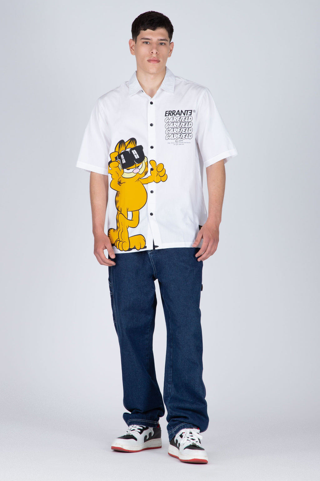 Camisa M/C Garfield Portrait Blanco ERRANTE